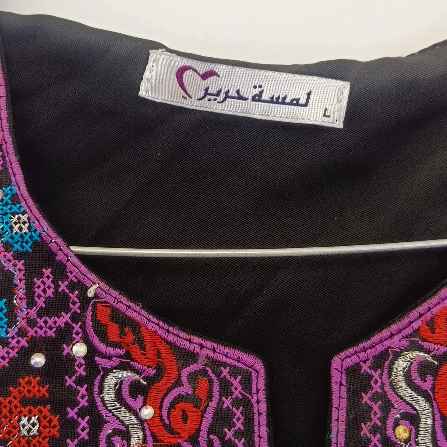 Modern Jordanian Palestinian Thobe dress Embroidery Tatreez Kaftan,red/white L