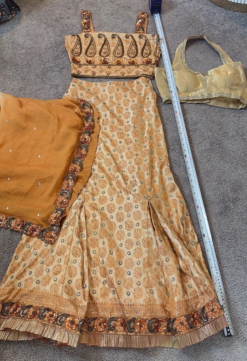 Lehenga choli party Dola Silk Pakistani designer Indian Wedding Readymade New