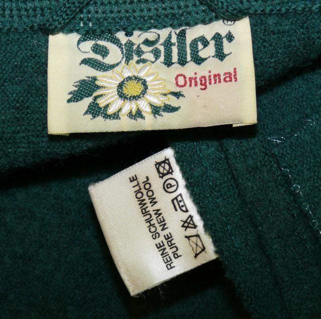 DISTLER GREEN BOILED WOOL SWEATER Austria WOMEN WARM WALK Jacket B48″ XL