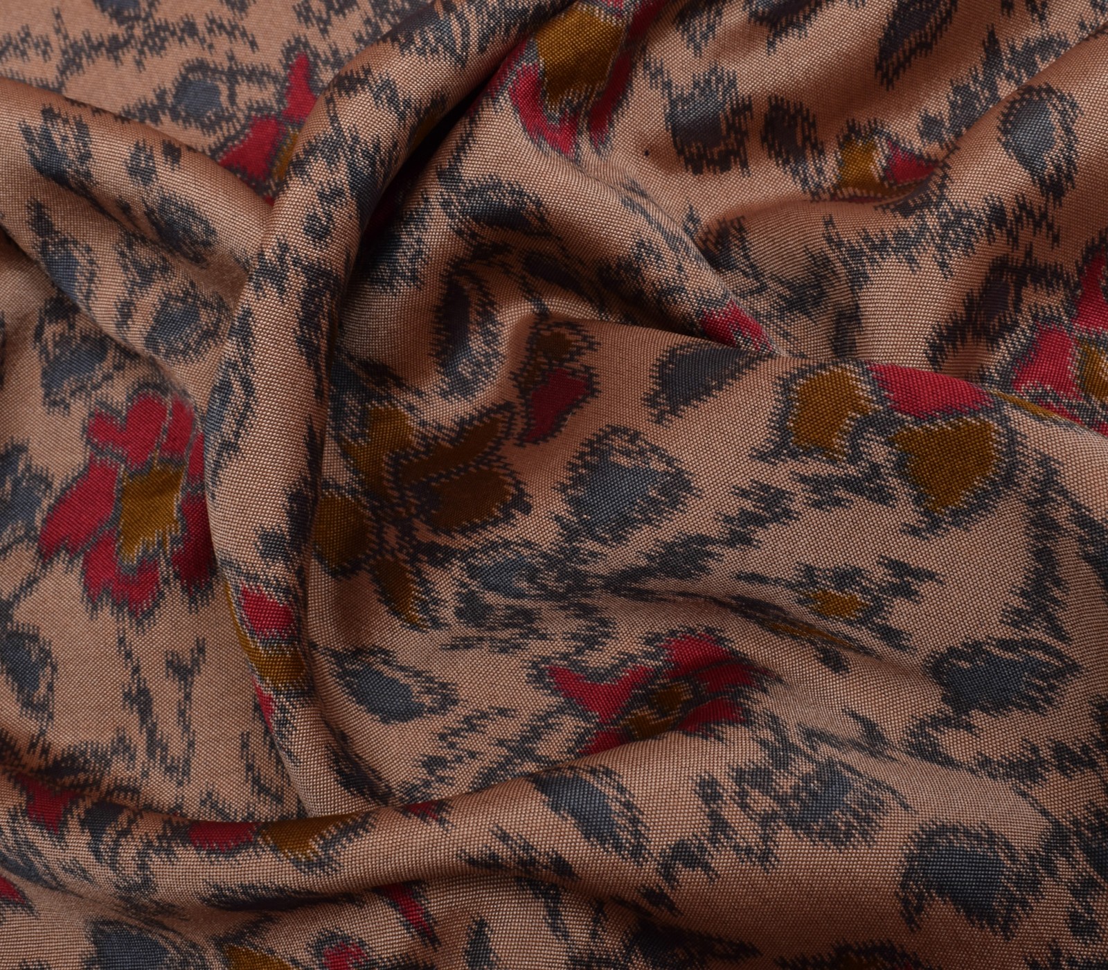 Sushila Vintage Indian Saree Blend Silk Printed Floral Soft Craft Fabric