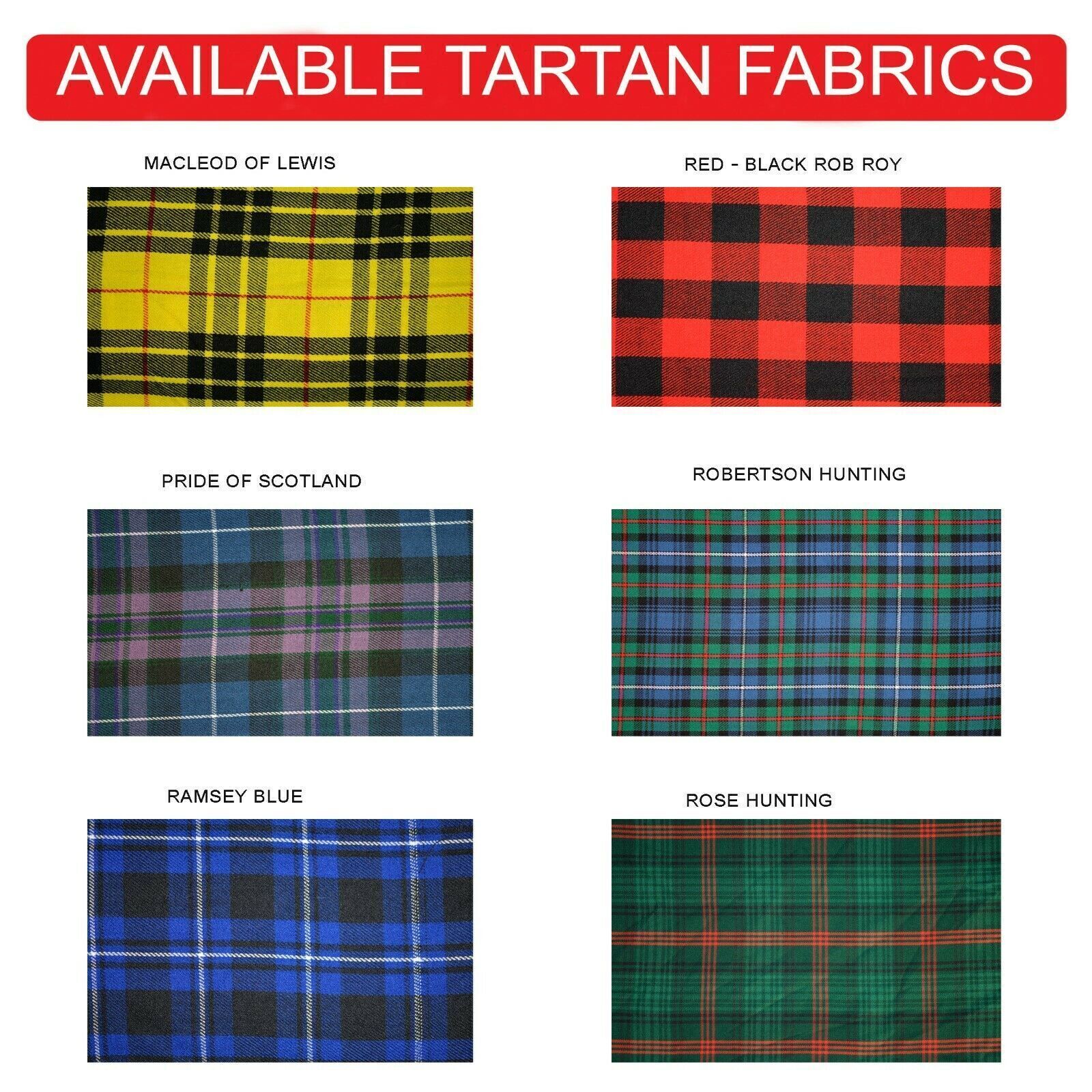 Traditional Highland Great Kilt Scottish 6 Yards Men’s Great Kilt In 50+ Tartans