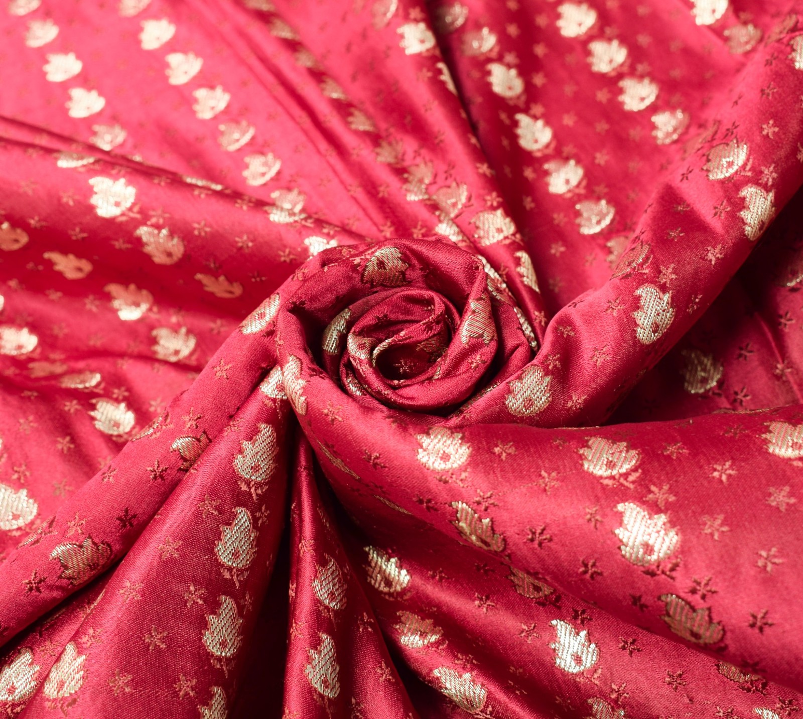 Sushila Vintage Heavy Saree Pure Satin Silk Banarasi Brocade Woven Sari Fabric