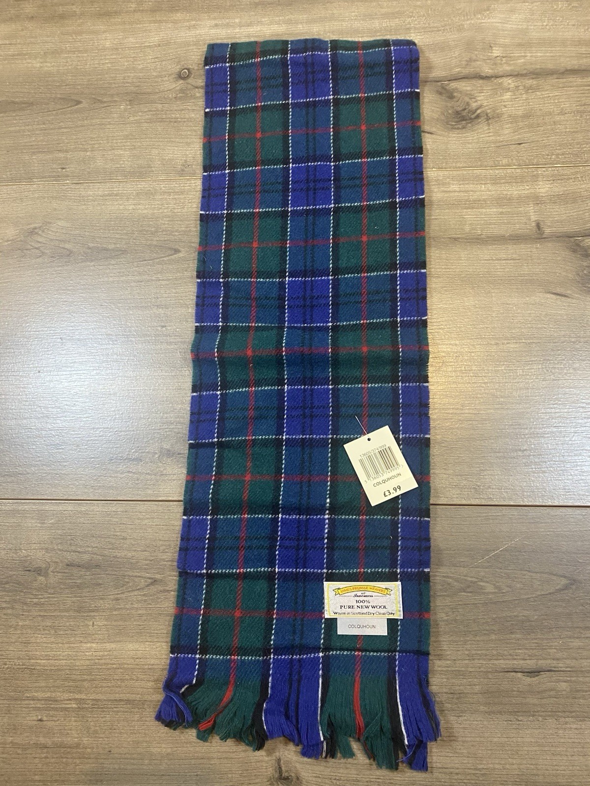 Pure 100% New Wool Scotland NWT tartan Scarf
