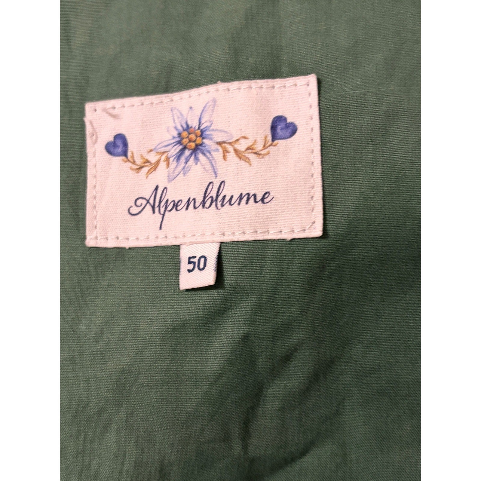 Alpenblum Oktoberfest Dirndl Dress Womens Sz18Green Black Bavarian Beer Festival
