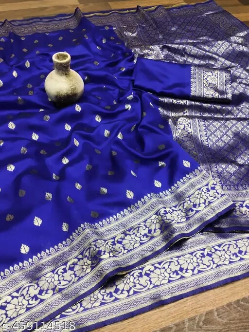 Woven Banarasi Silk Blend, Art Silk Saree