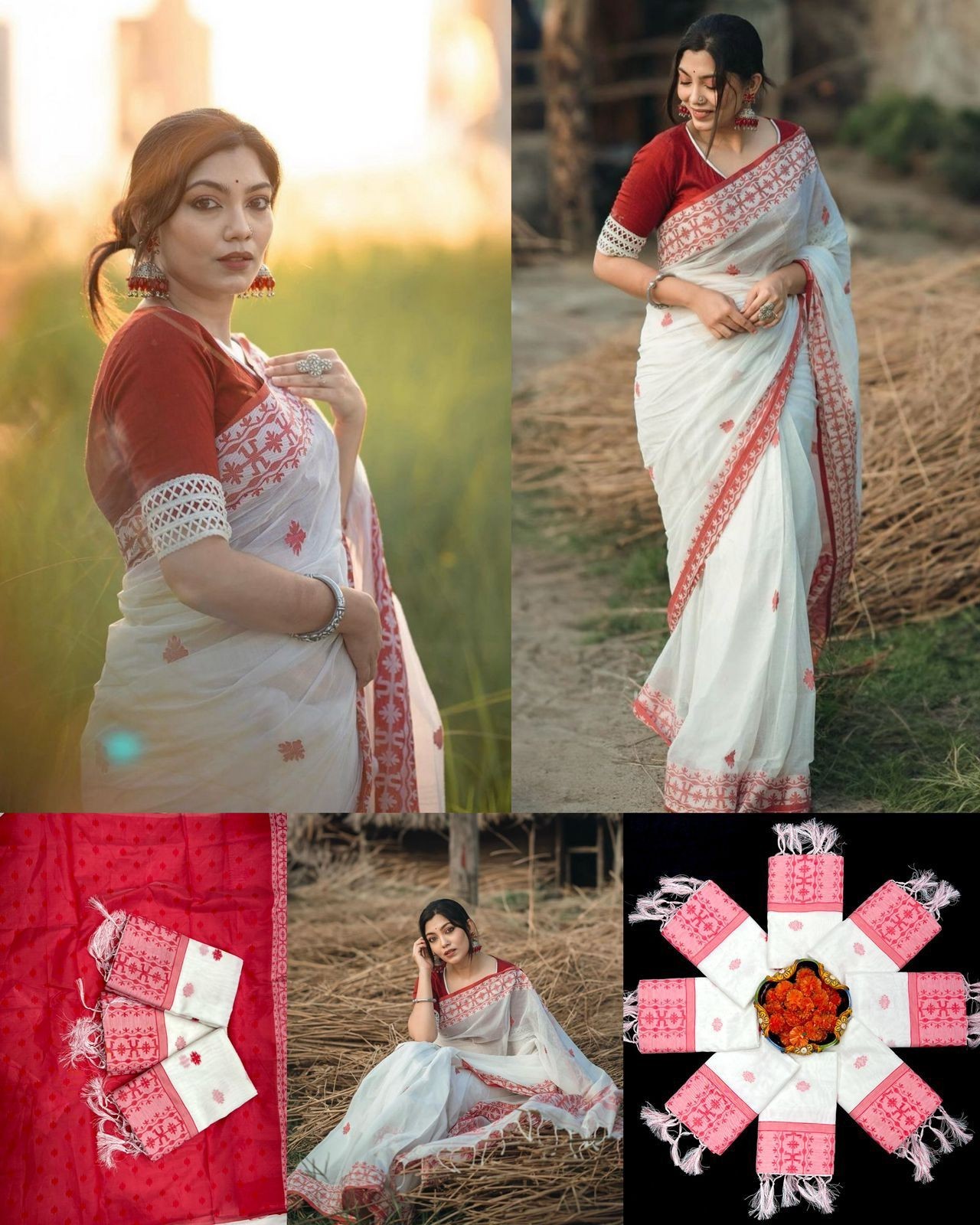 Designer Sari Bollywood Bridal Silk Saree Blouse South Indian Party Wear Saree