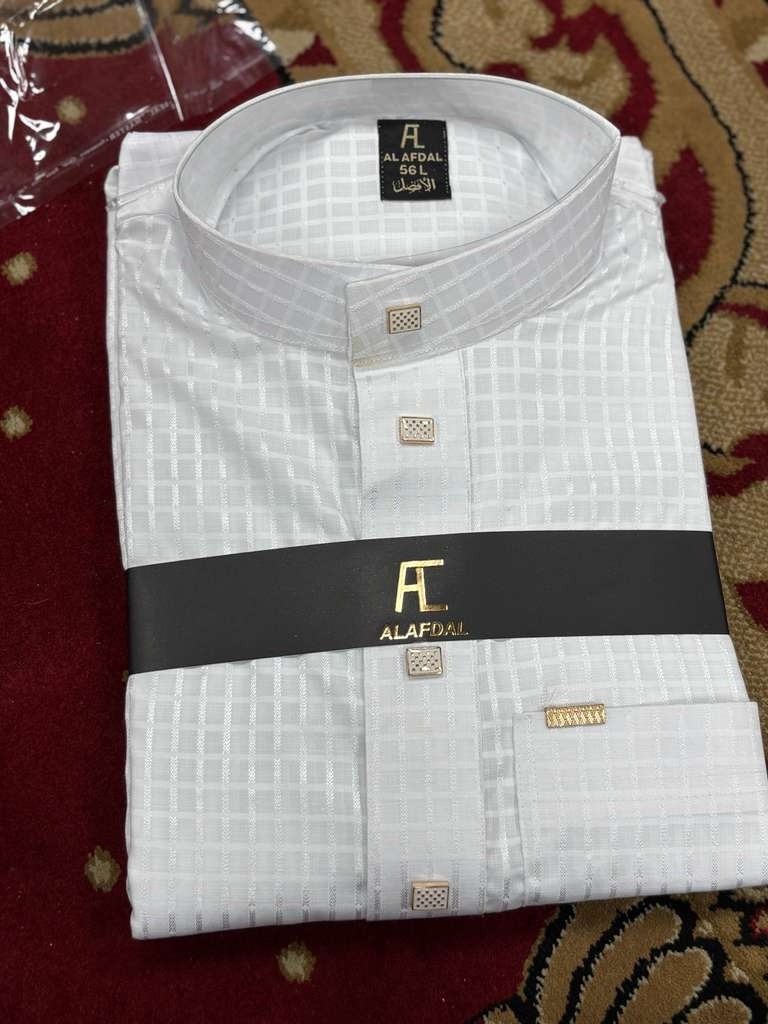 ALAFDAL الدفه التوحيد ALBARON Men’s Thobe XL Assorted Colors Gray Maroon