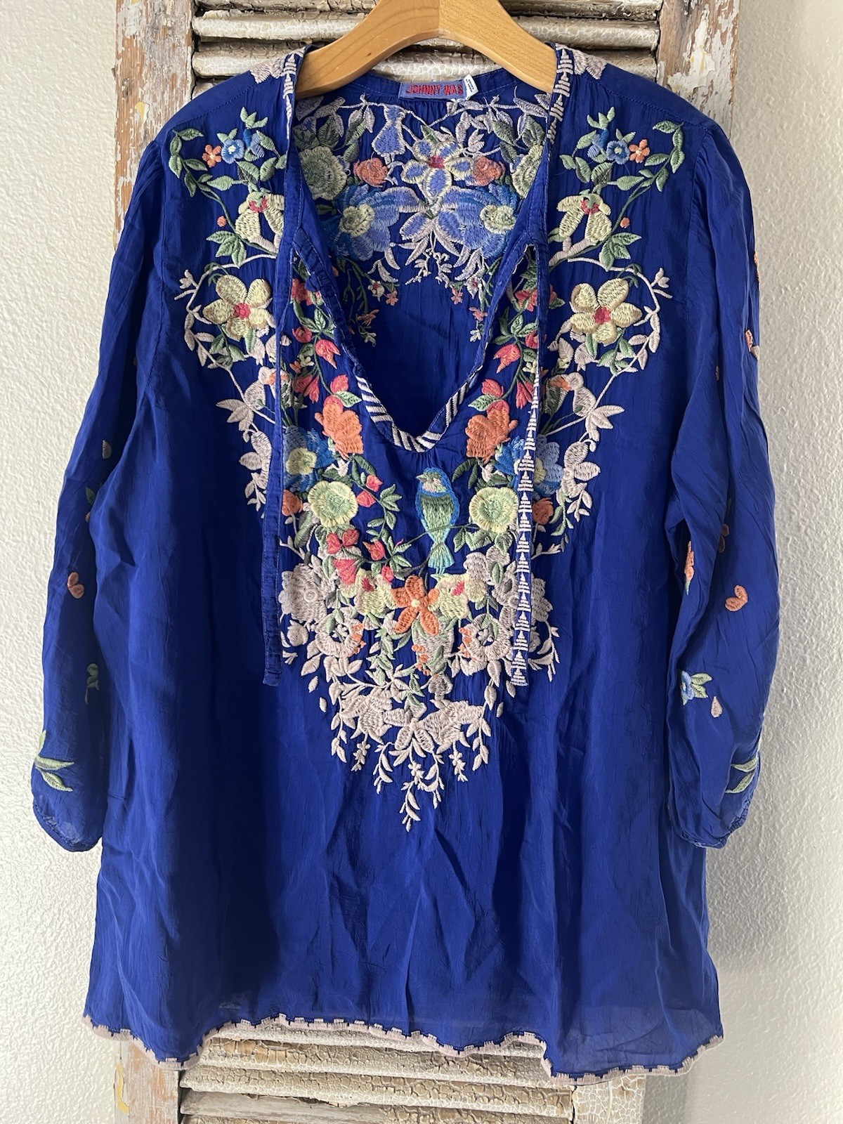 A1 Johnny Was Taifa Blouse Womens XL Blouse Tunic embroidered – Stunning!
