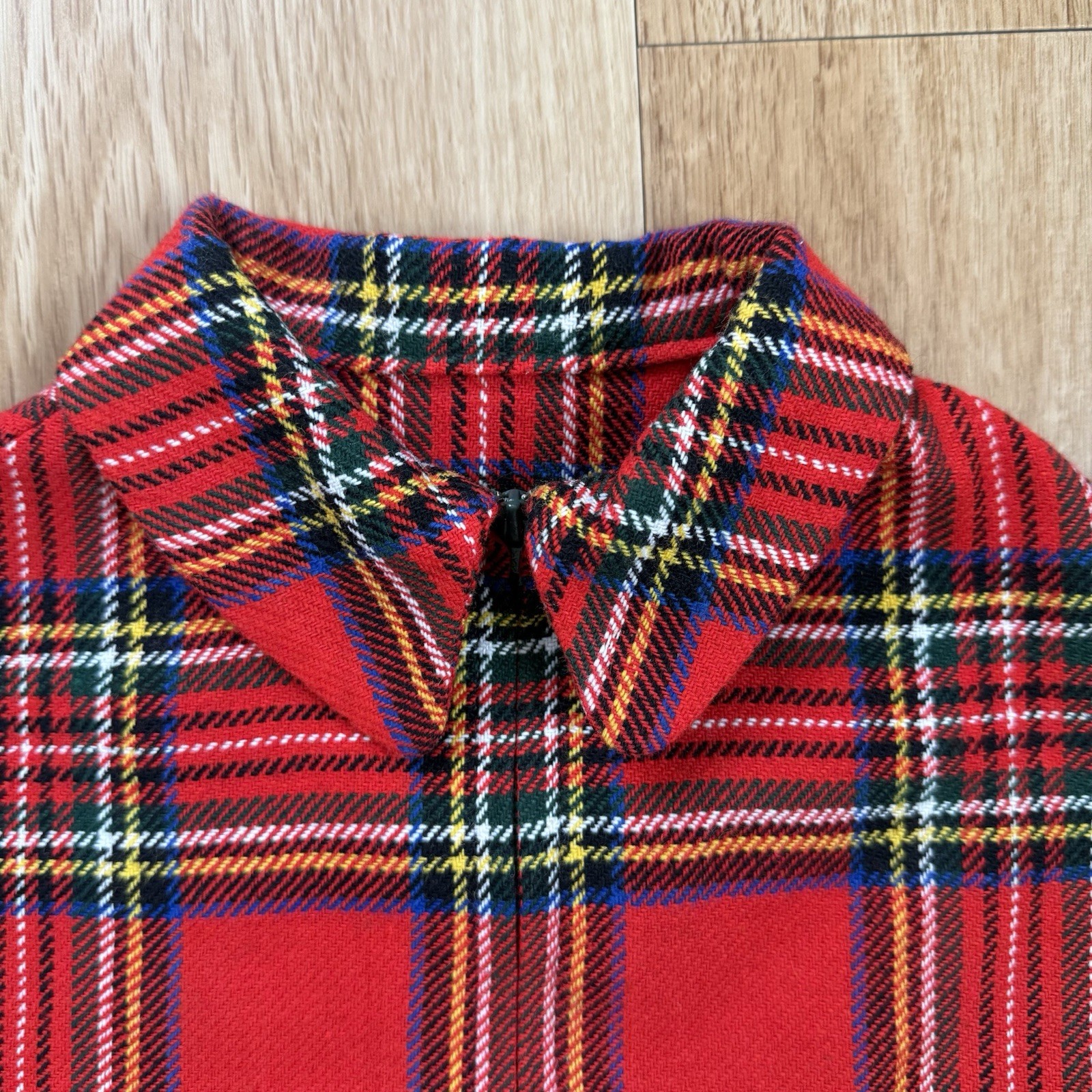 Vintage Tartan/Plaid Wool Blend Holiday Winter Cape Child Size Made in Scotland