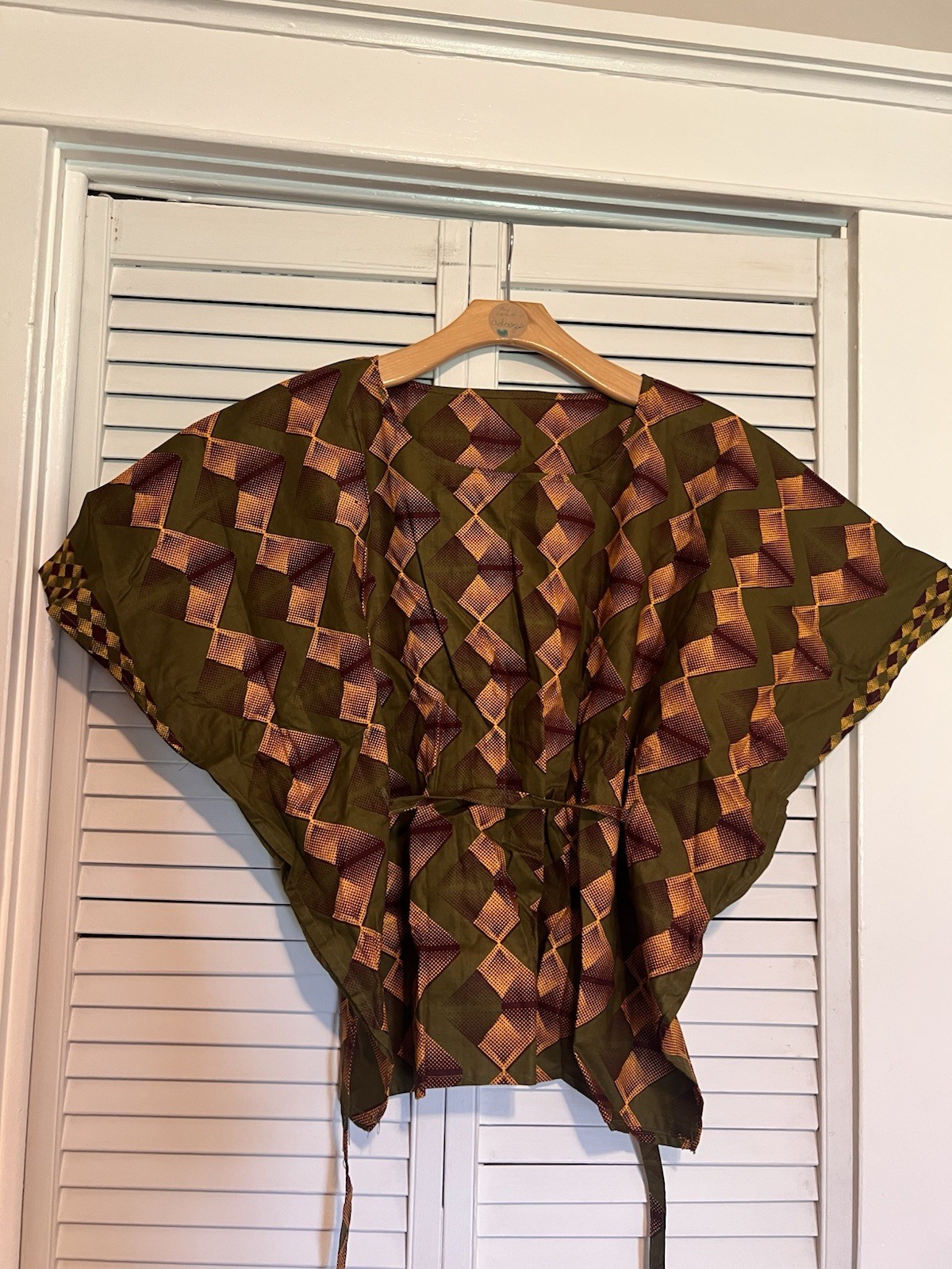 NIGERIAN AFRICAN Women’s Shirt Size Medium M Handmade Dashiki Shirt