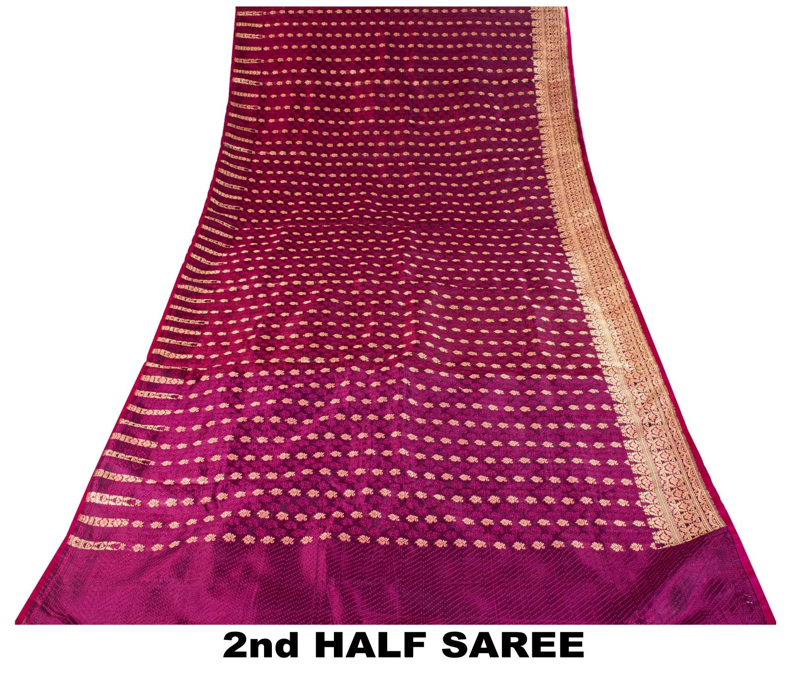 Sanskriti Vintage Pink Blend Silk Saree Banarasi Brocade Zari Hand-Woven Sari