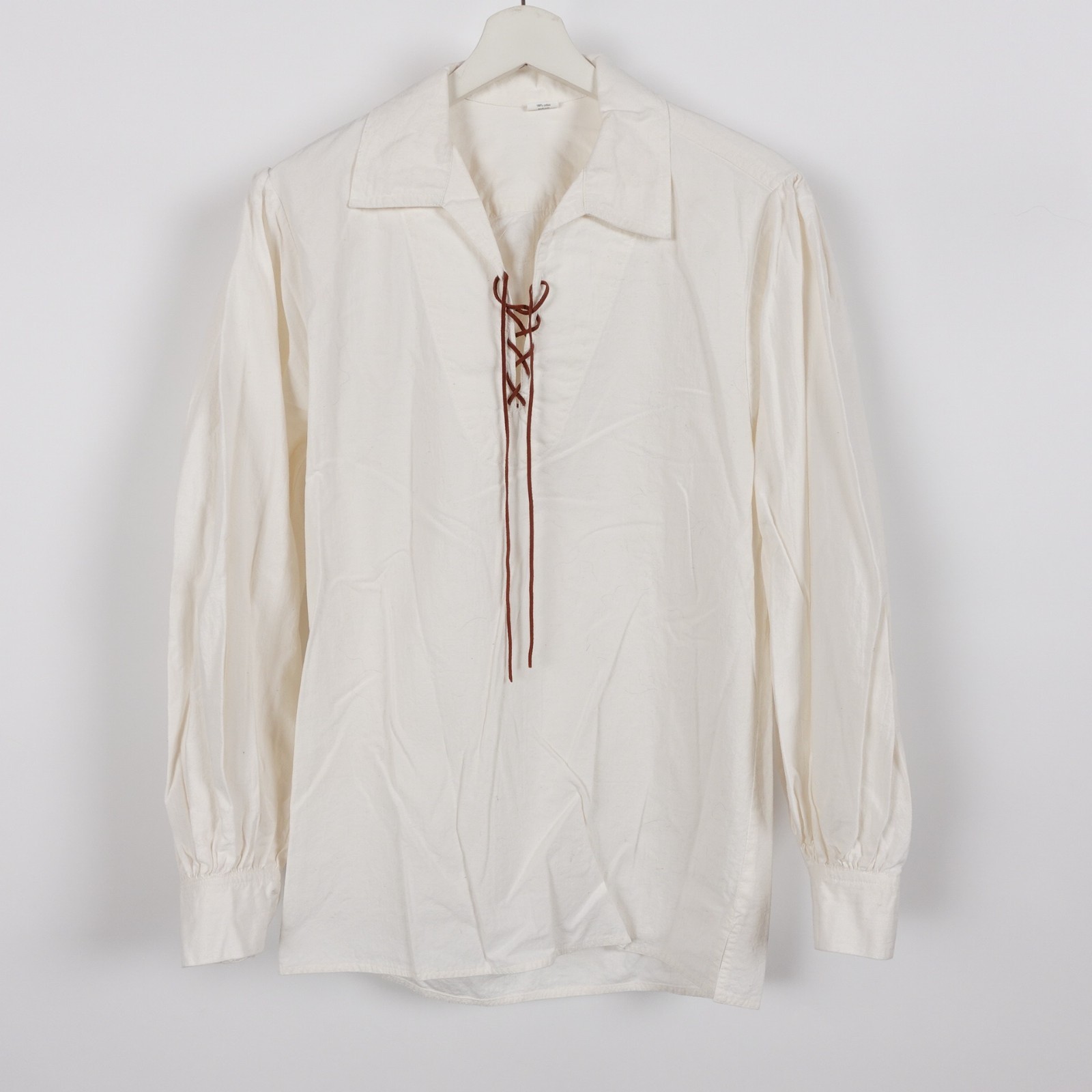 Scottish Jacobite Jacobean Ghillie Shirt Traditional Scottish Highland Leather M