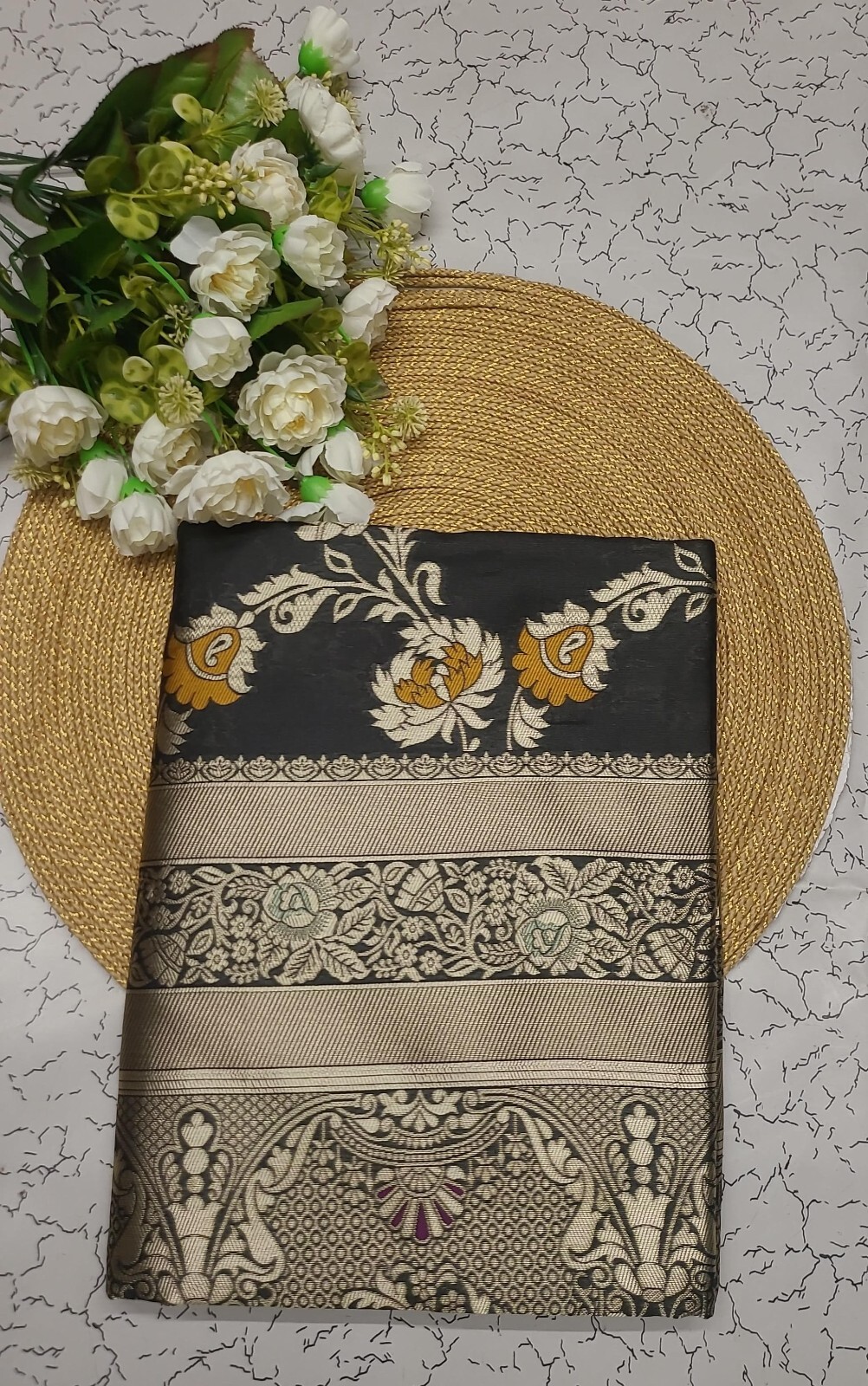 Indian Banarasi Silk Saree/ Sari With Blouse Piece Party Wedding Wear For Women