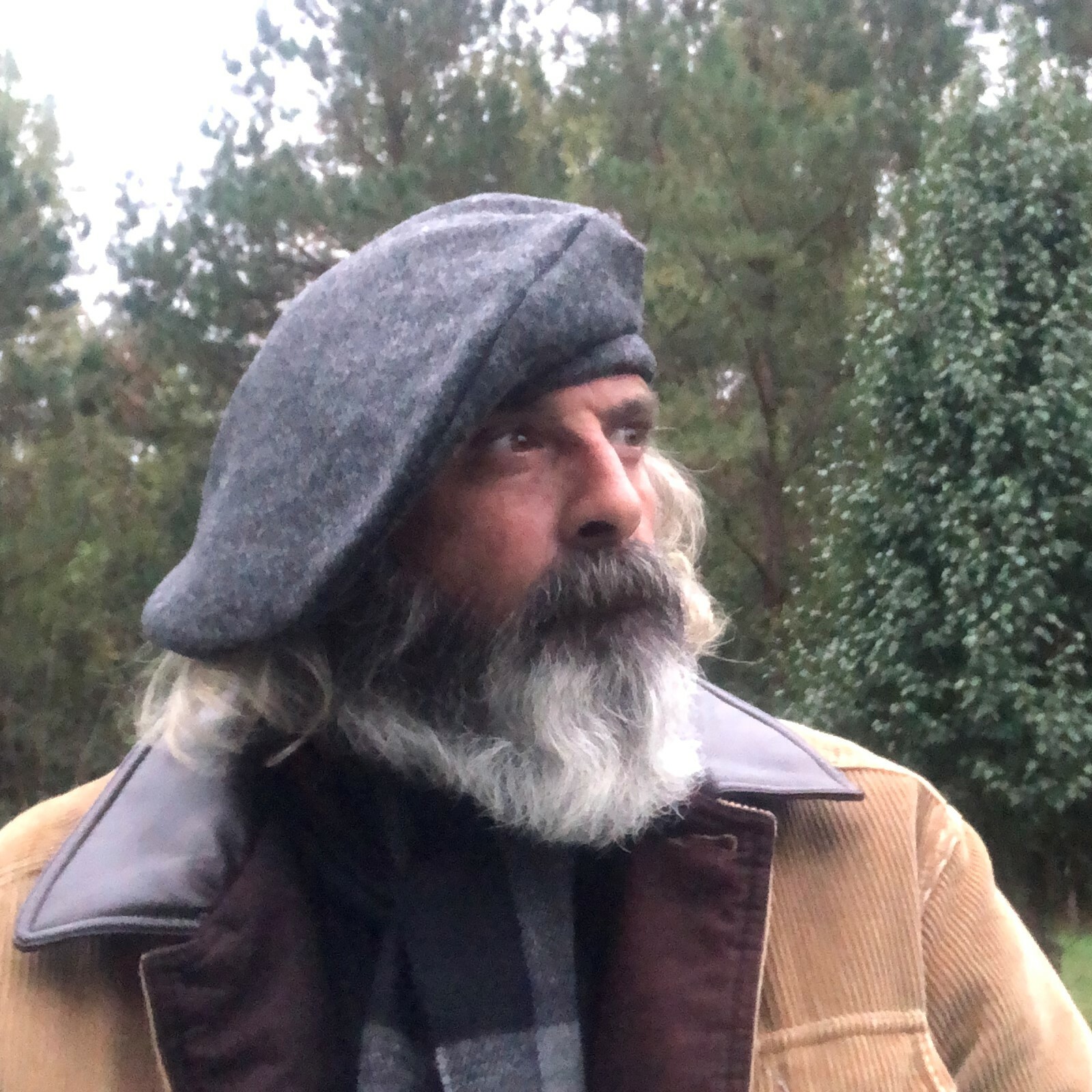 Dark Gray XL Wool Scot Bonnet Scottish Traditional Highlander Tam Hat Kilt Beret