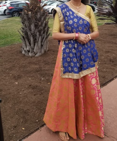 Designer Wedding Chaniya choli Lahengha LENGHA Blouse dress Pink blue gold