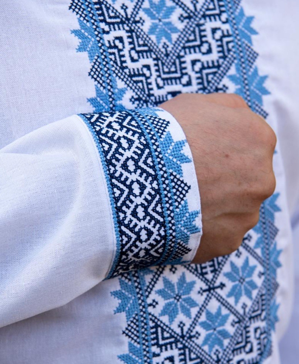 Set of Vyshyvanka Ukrainian traditional embroidered shirt men’s + children’s