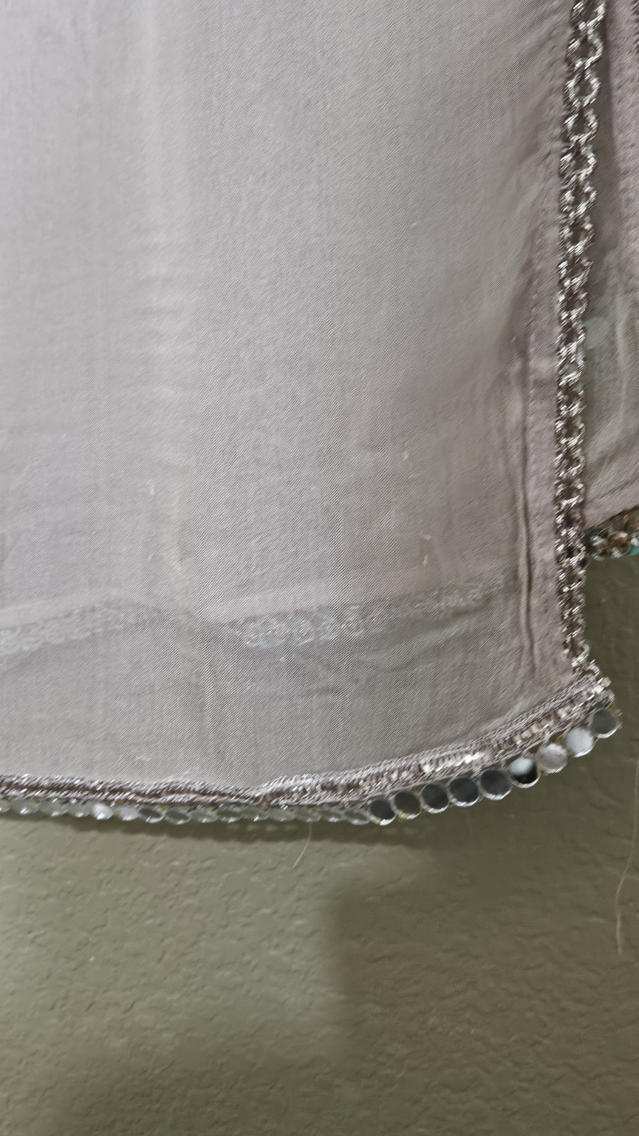 Pakistani Kameez Trouser Dupatta Pale Pink MirrorWork Medium Pit 2 Pit 21 in New
