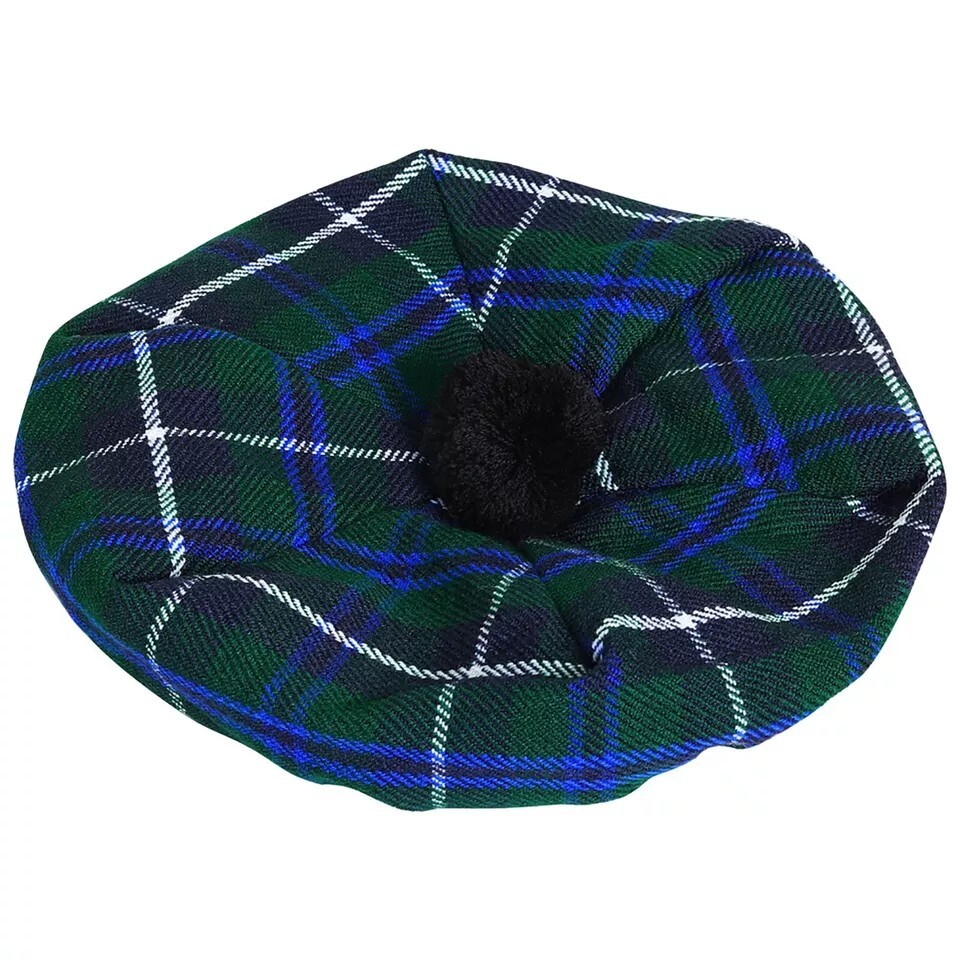 Men’s Douglas Blue TAM o’ SHANTER Hat Bonnet Beret Balmorals Tartan Tammy hat
