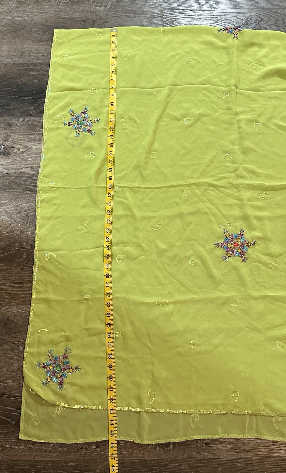 Handmade punjabi Indian Pakistani 3pc Salwar Kameez Lime Green See Pics For Size