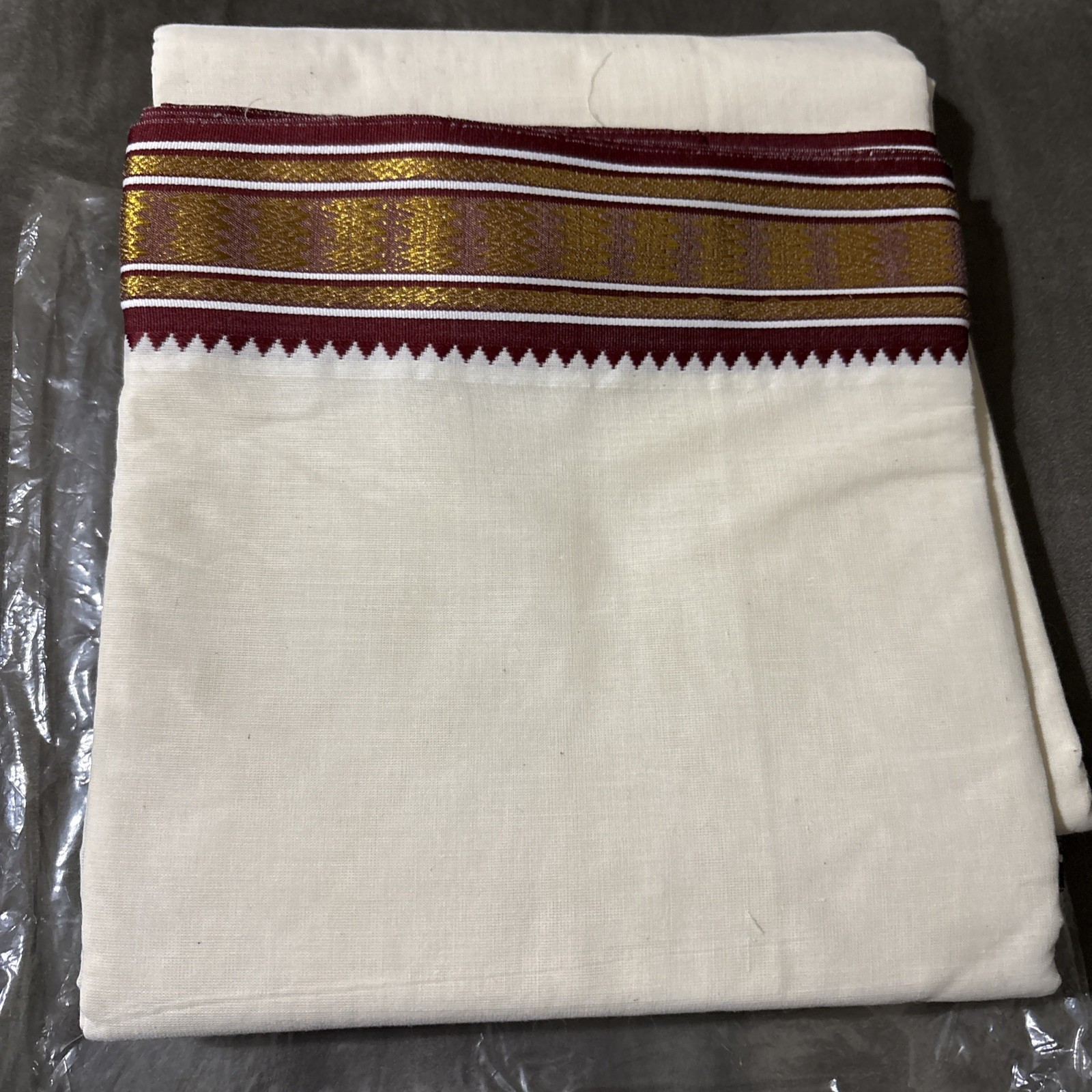 Cotton Cool Men’s Rich Cotton Off White Single Dhoti