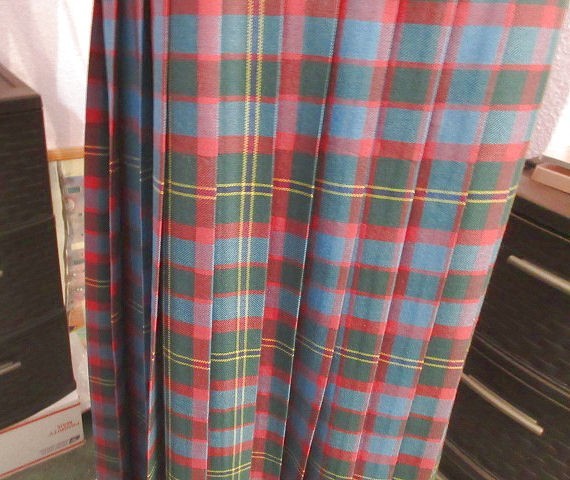 Geoffrey Tailor Highland Crafts Royal Mile Kilt L Scotland Heavy Wool Tartan EUC