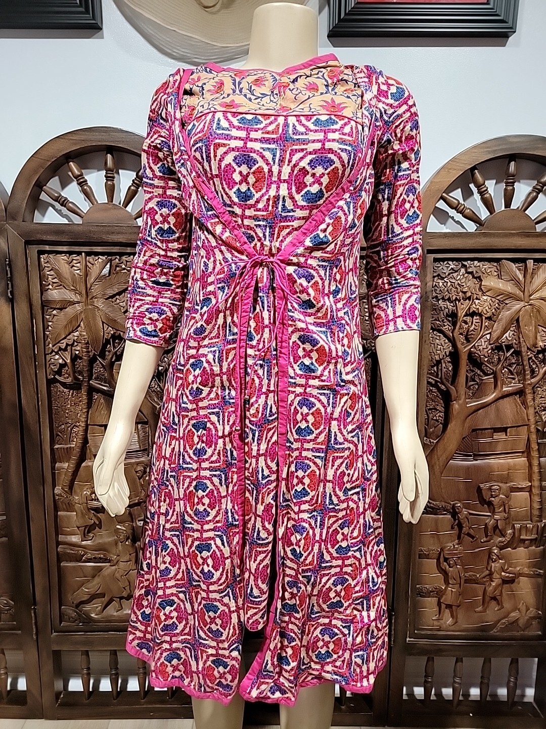 Sailor Regular Fit Size S Multicolor Woven Long Kurti Dress #C