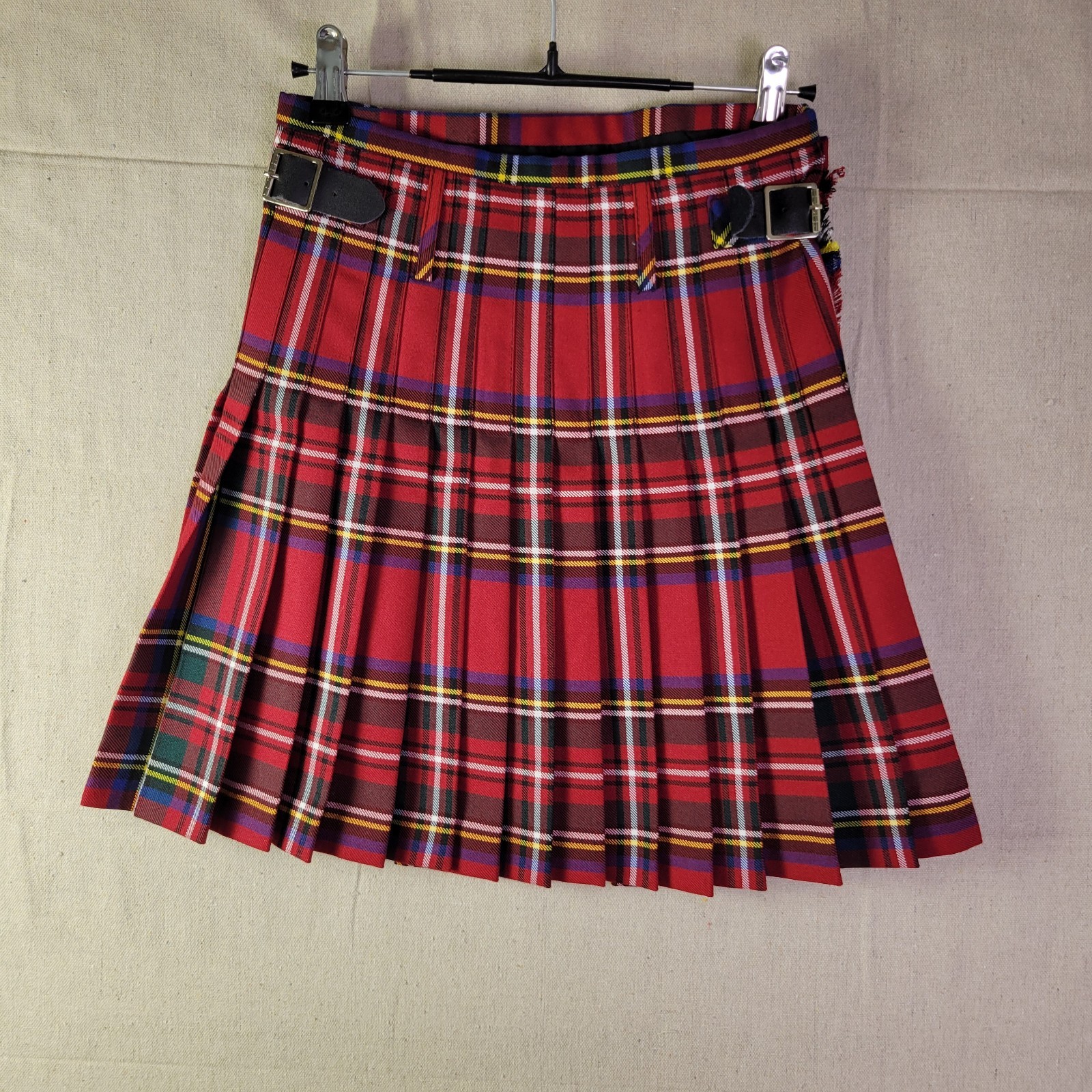 The Kilt Stewart Royal Kids Ages 7-8 Tartan Plaid Wrap Around Skirt