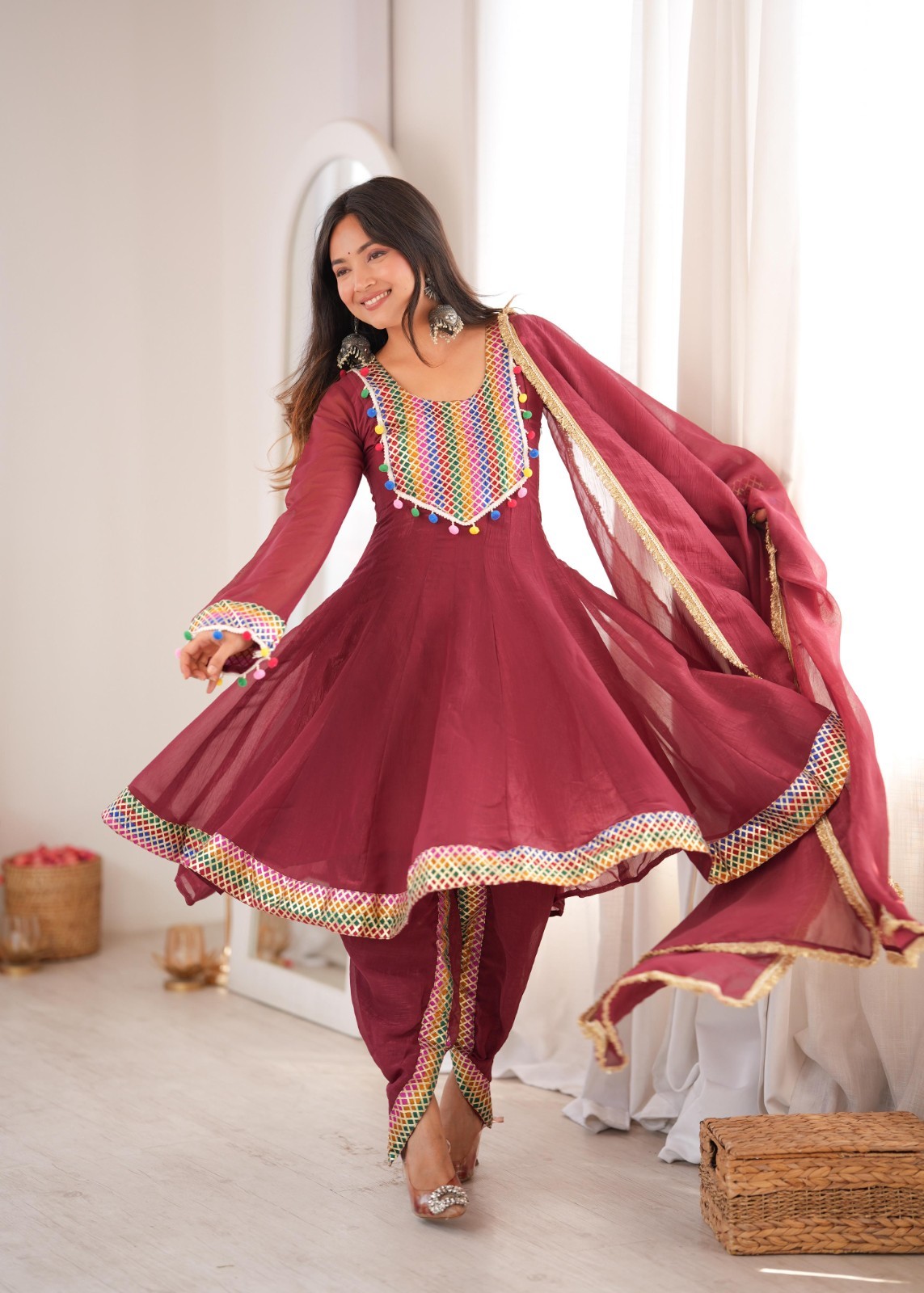 DRESS BOLLYWOOD SUIT PAKISTANI INDIAN WEDDING ANARKALI DHOTI SALWAR KAMEEZ EID