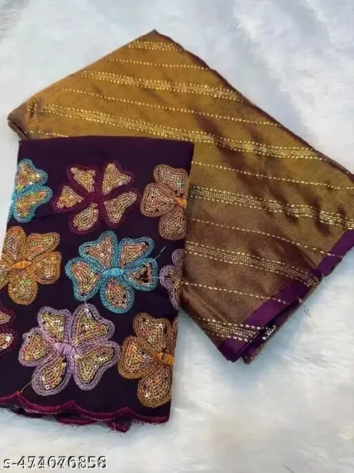 Women’s Georgette Saree with blouse Piece