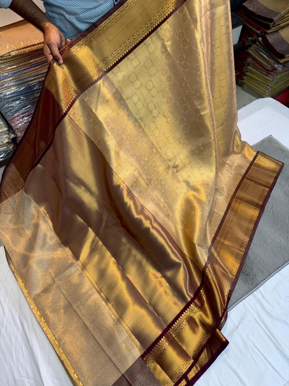 banarasi Kanjeevaram Tissue Soft Silk Saree Zari Weaving Indian Saree