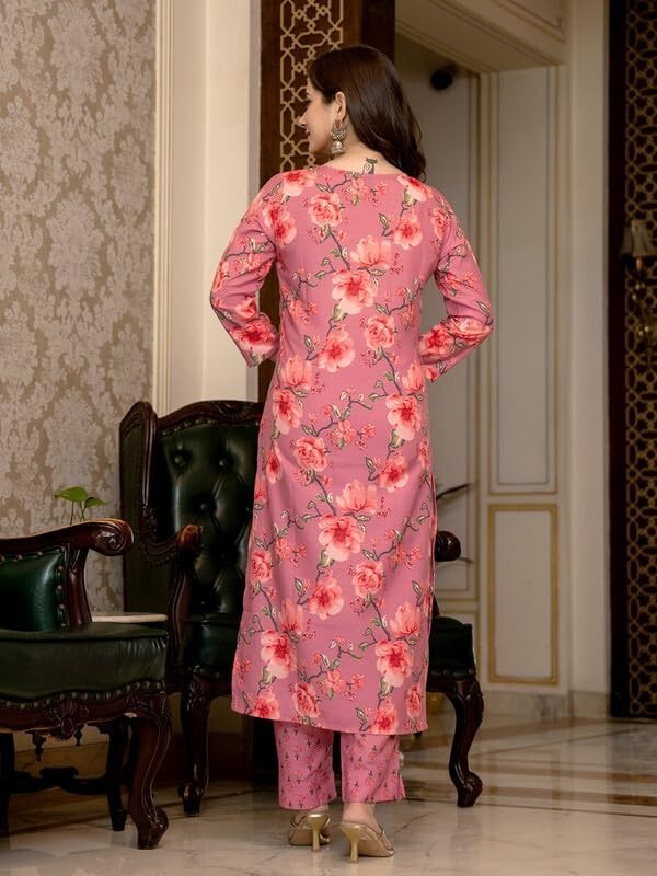 Women’s Rayon Blend Floral Straight Printed Kurta Pant With Dupatta