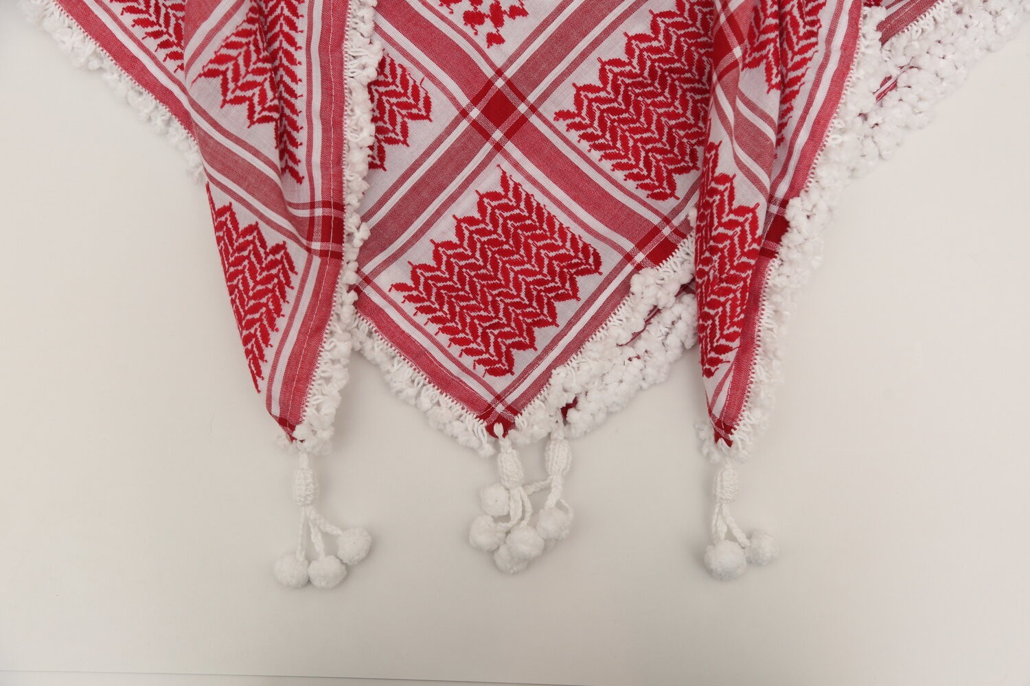 palestine Keffiyeh & Jordanian Shemagh Scarf Fringed Arabic Red شماغ و كوفية