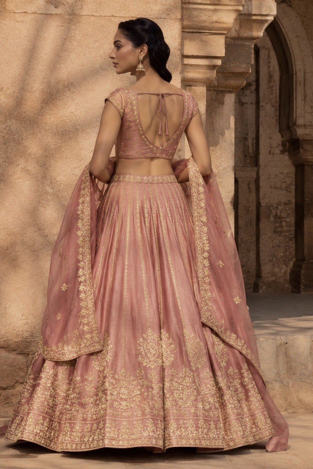 Bollywood Style Net Light Pink Lehenga Choli With Dupatta For Indian Party Wear
