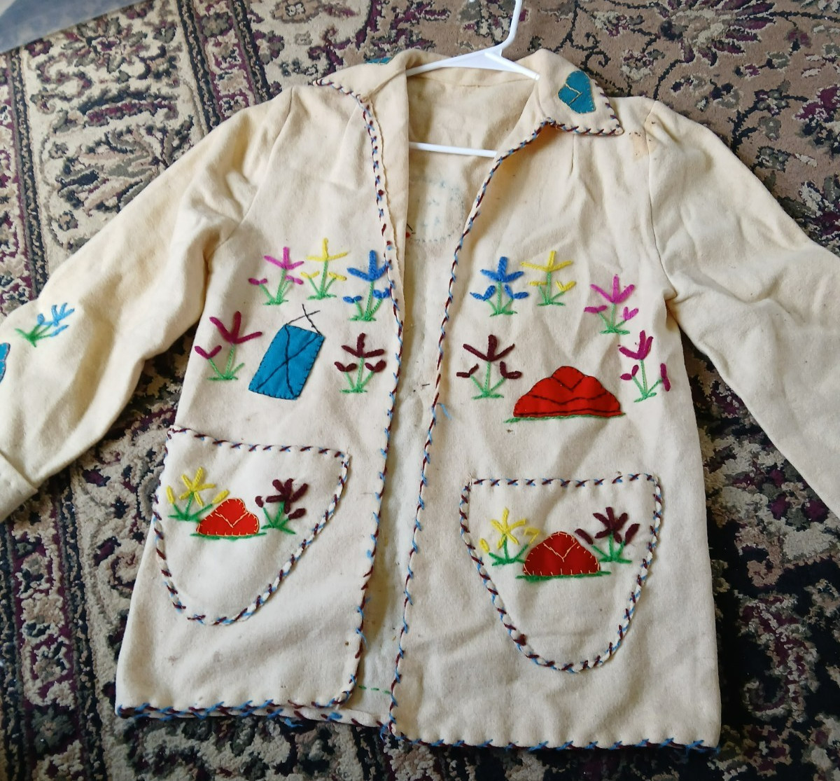 1940-1950 Mexican Souvenir Jacket Embroidered Wool