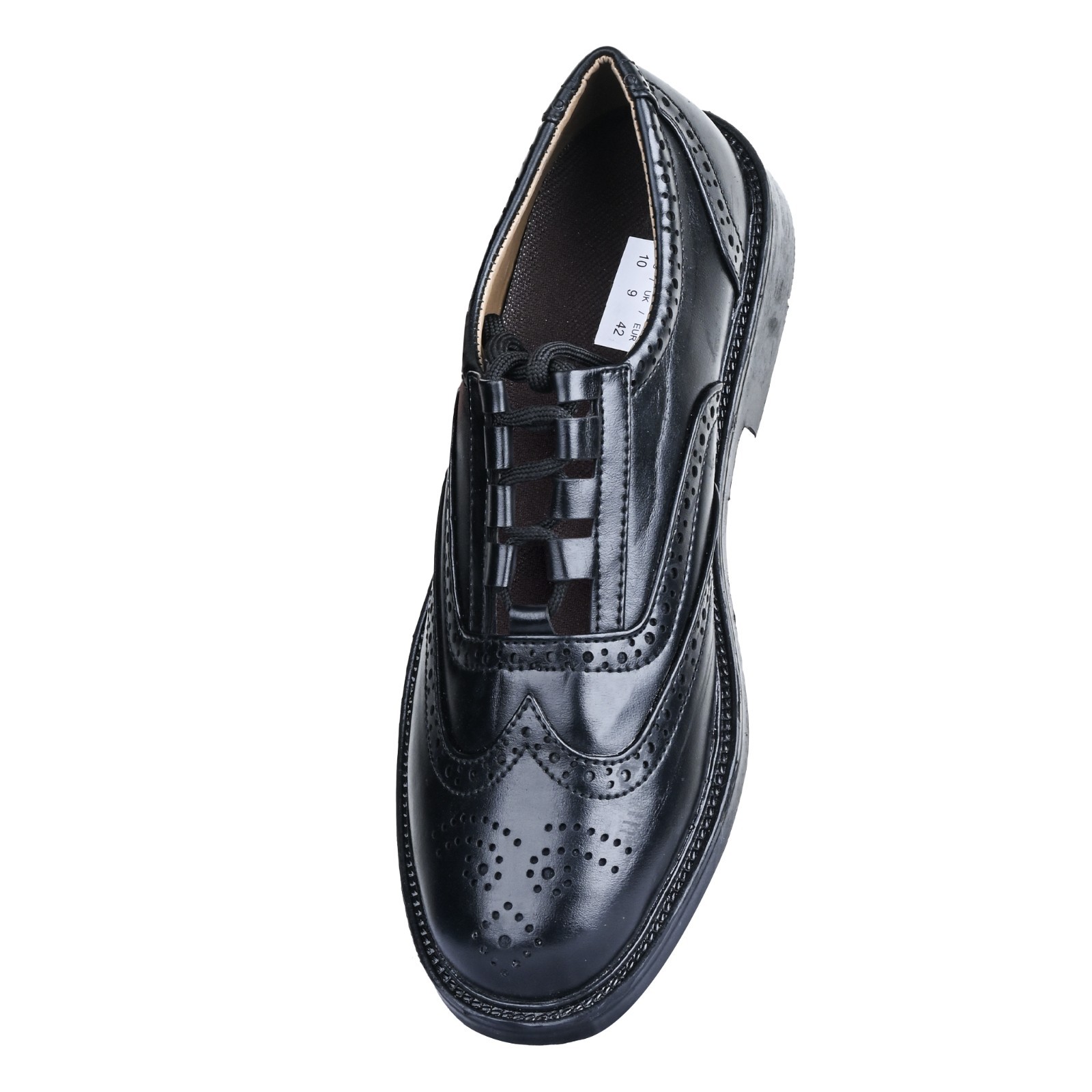 Scottish Ghillie Brogues Black Leather Kilt Shoes Wingtip Highland Dress Shoes