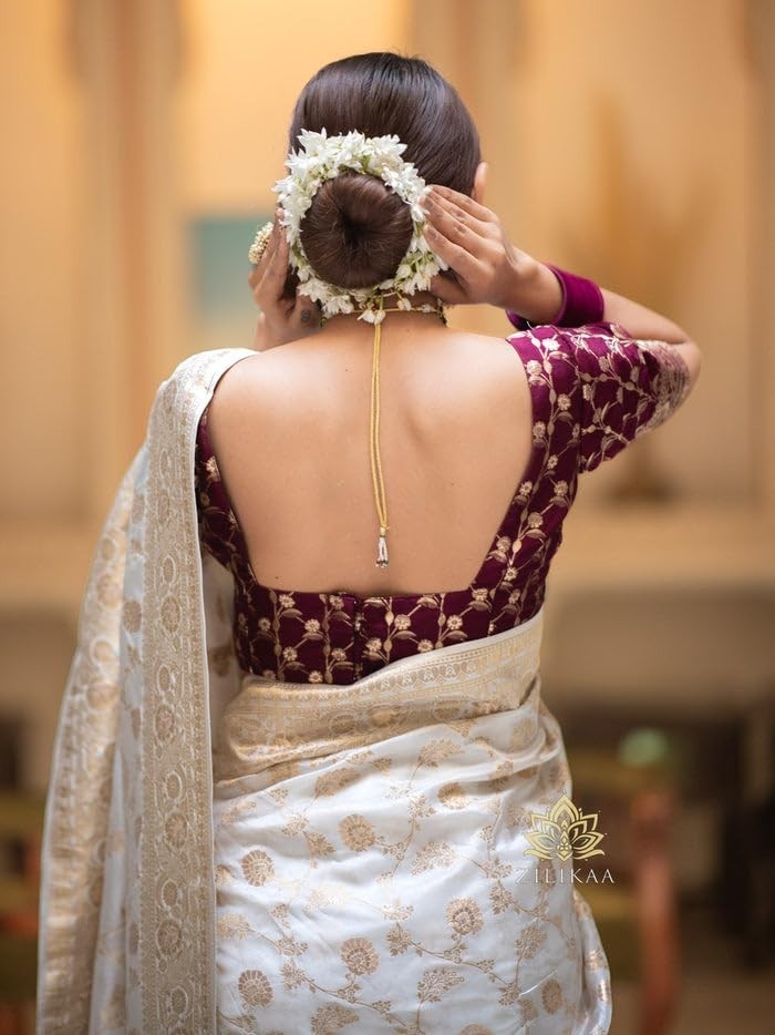 Women’s Pure Kanjivaram Soft Silk Saree With Blouse Piece