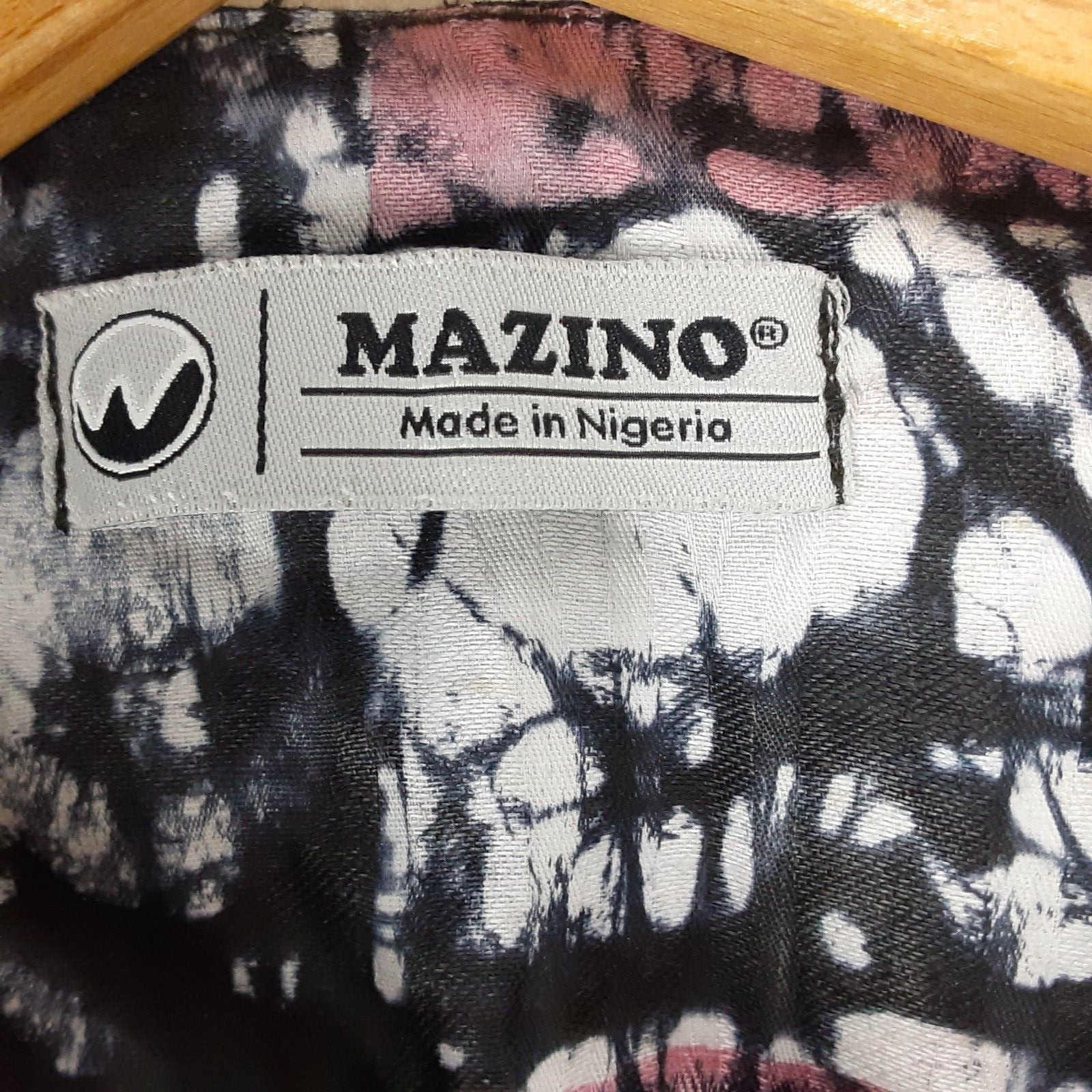 Mazino Made in Nigeria Short Sleeved Isiagu Top Multi Colored Pink Black Green