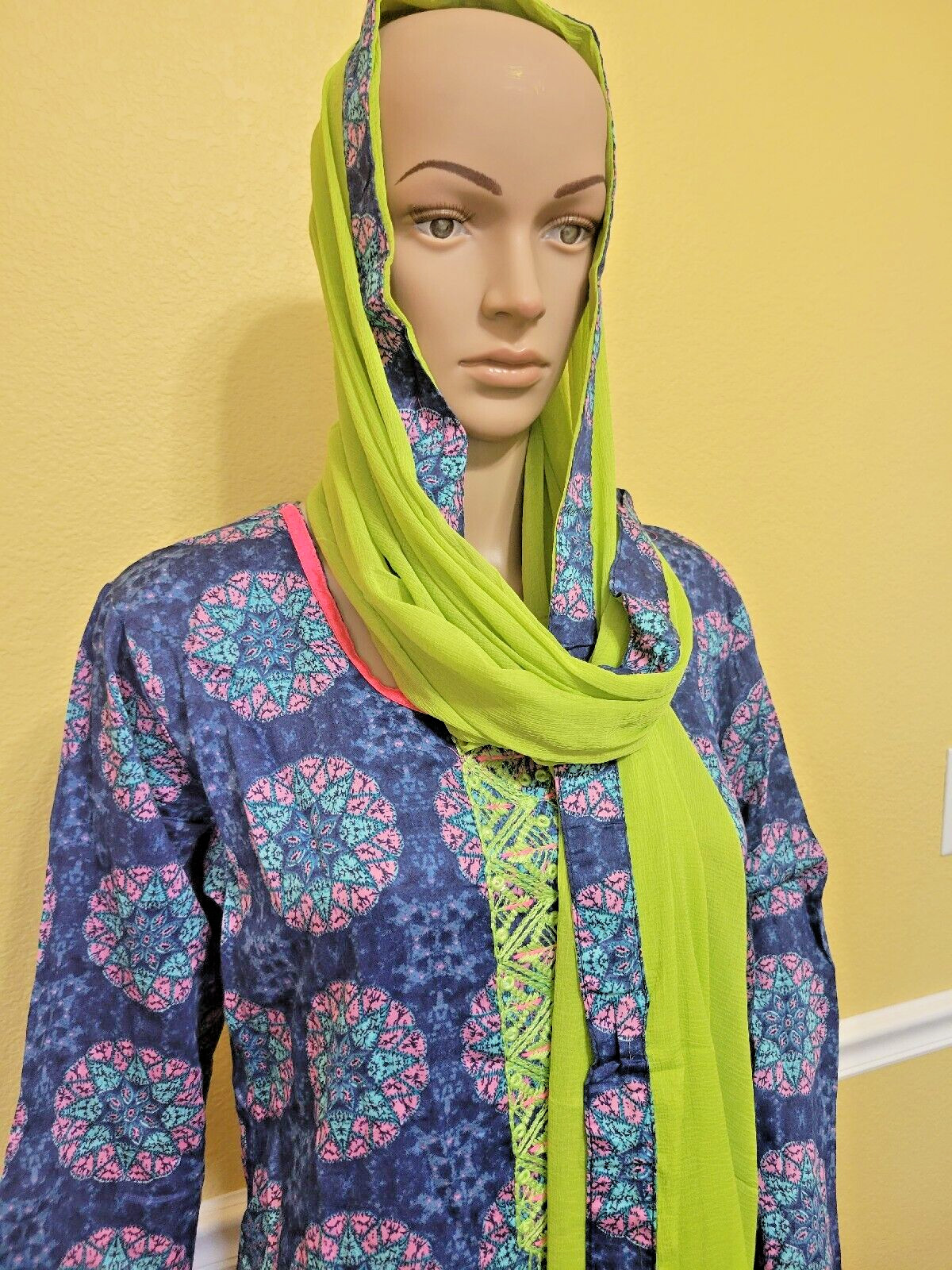 Ready Made Cotton palazzo Salwar Kameez With beautiful embroidery size 42 inch