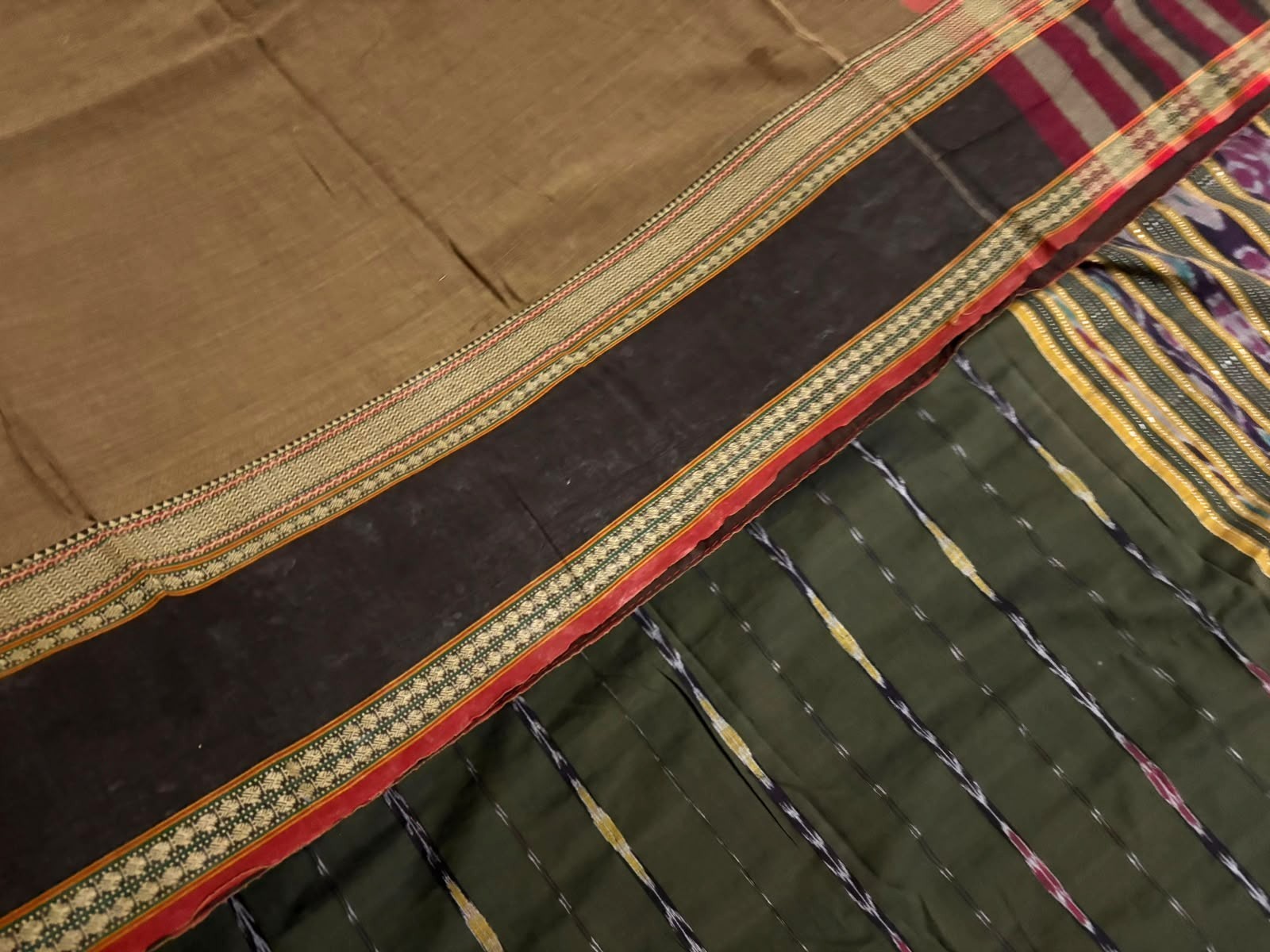 Women Saree Tie n Die Printed Used Dress Women Wrap Bridal Black Vintage Sari 5Y