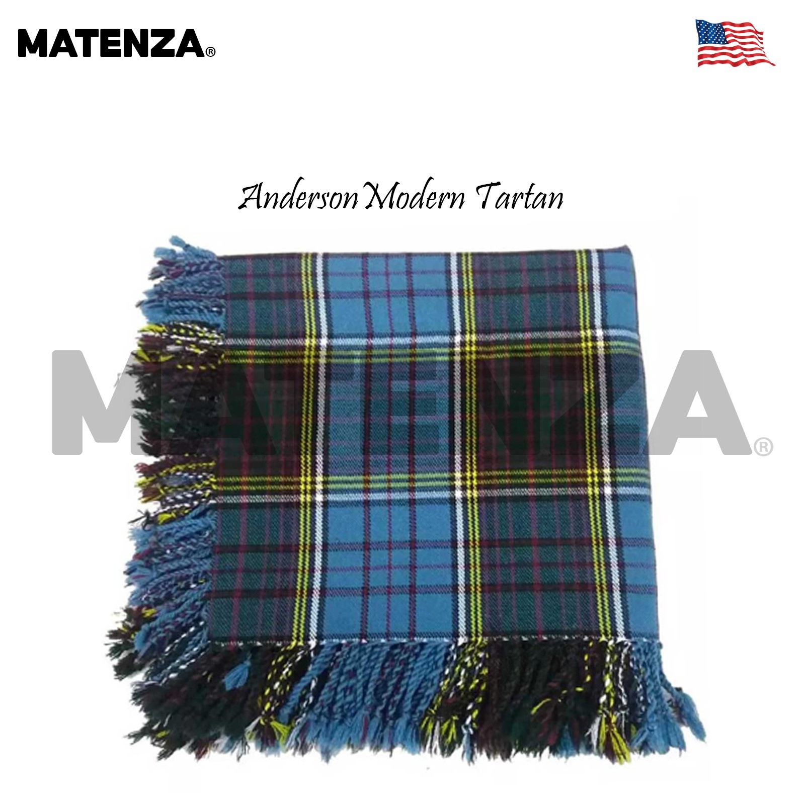 Anderson Modern Tartan 5Pc Scottish Kilt Accessories Highland Wear Set