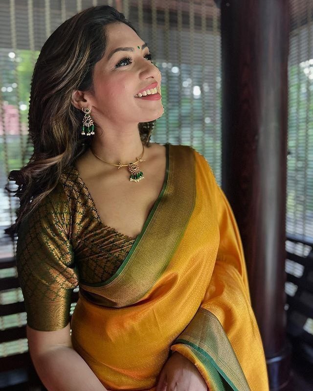 Lightweight Soft Lichi Silk Saree Jacquard Work Easy Drape Indian Sari
