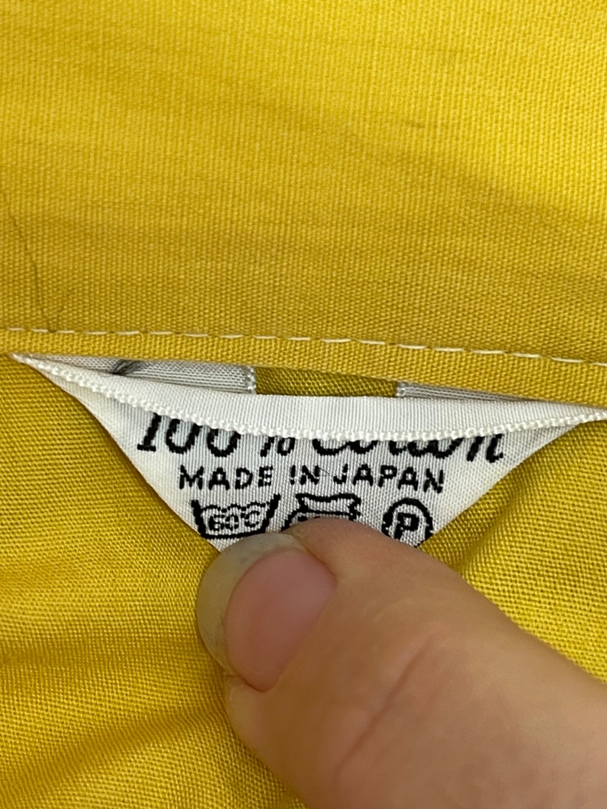 Japanese Yellow Kimono 100% Cotton Unbranded Made in Japan with Belt