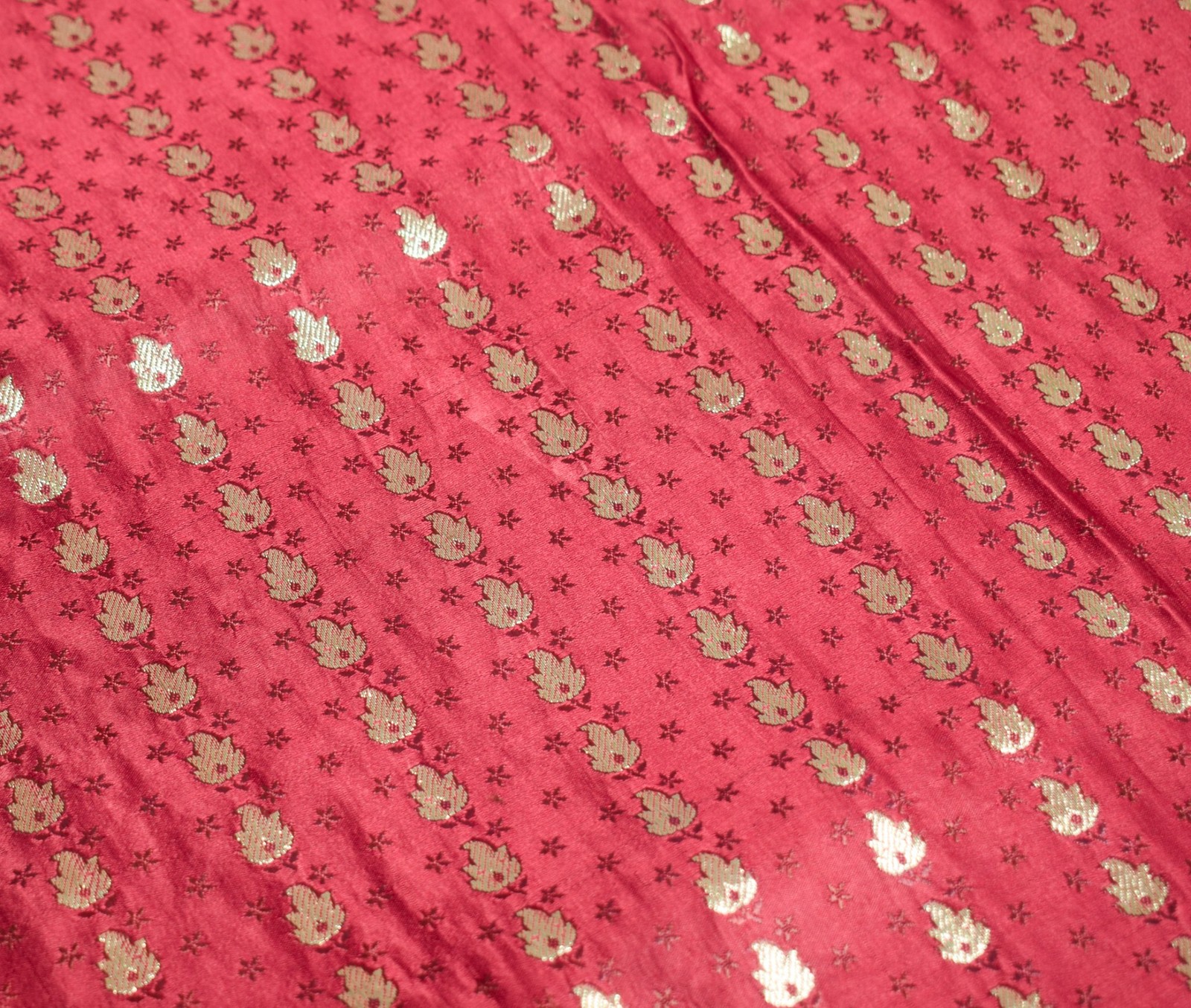 Sushila Vintage Heavy Saree Pure Satin Silk Banarasi Brocade Woven Sari Fabric