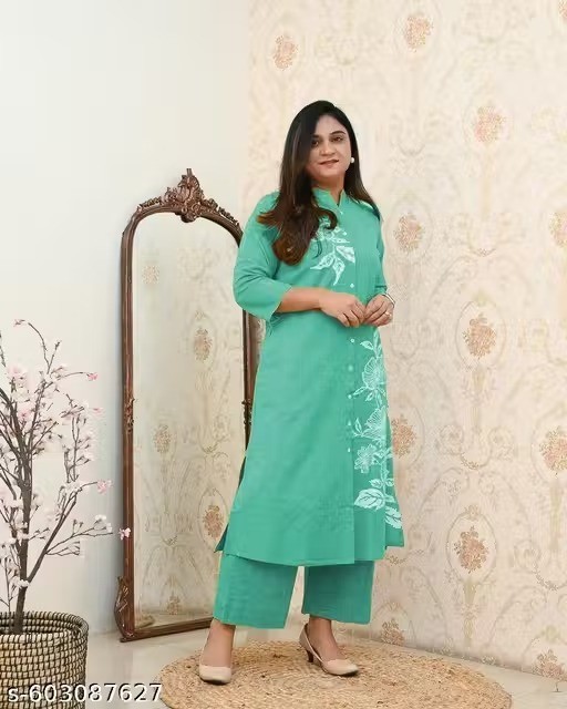 Indian Readymad Party Festive Wedding Rayon Kurta Kurti Pant Set for Women’s Gif