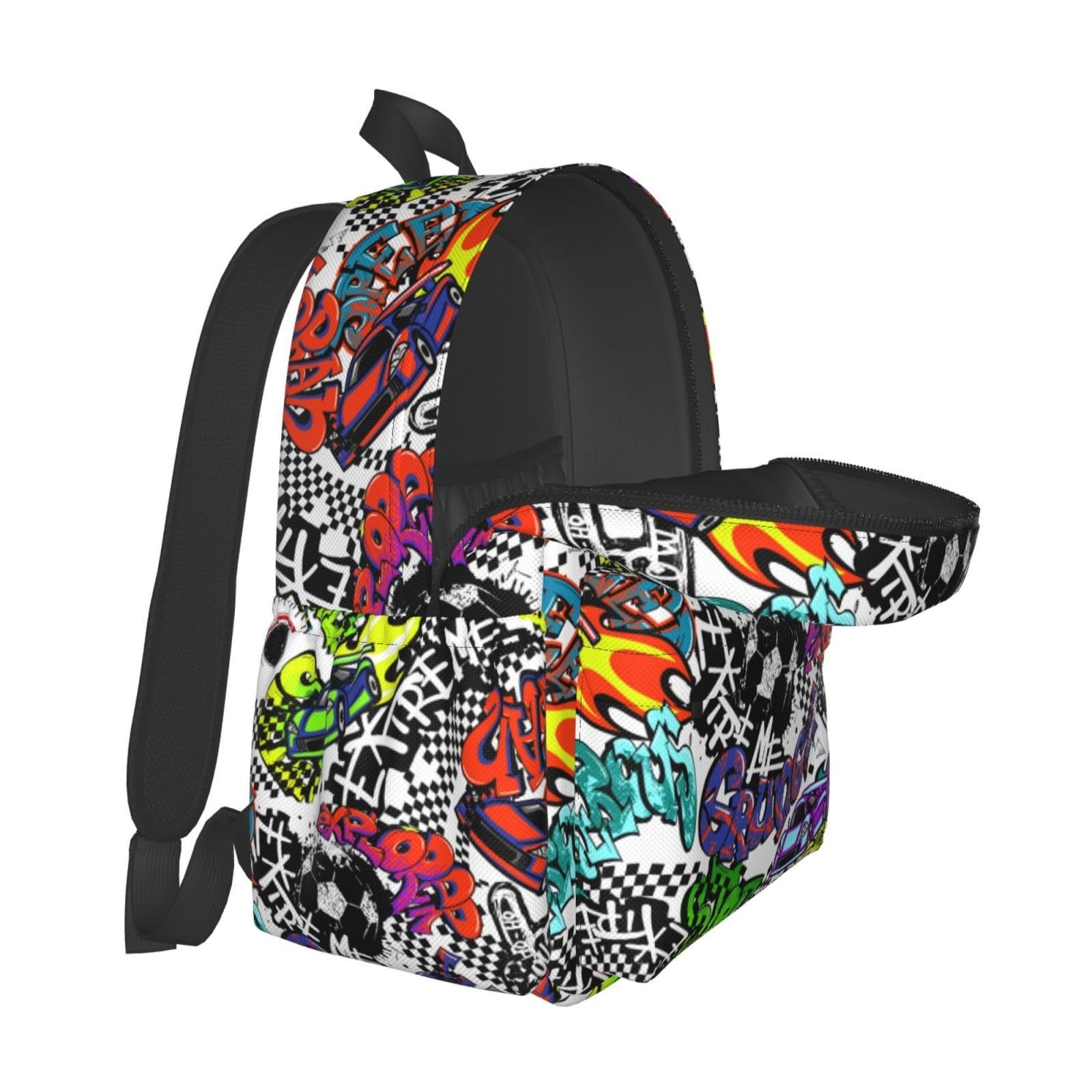 Cool Graffiti Novelty Pattern Backpack School Bag Lightweight Bookbag Casual …