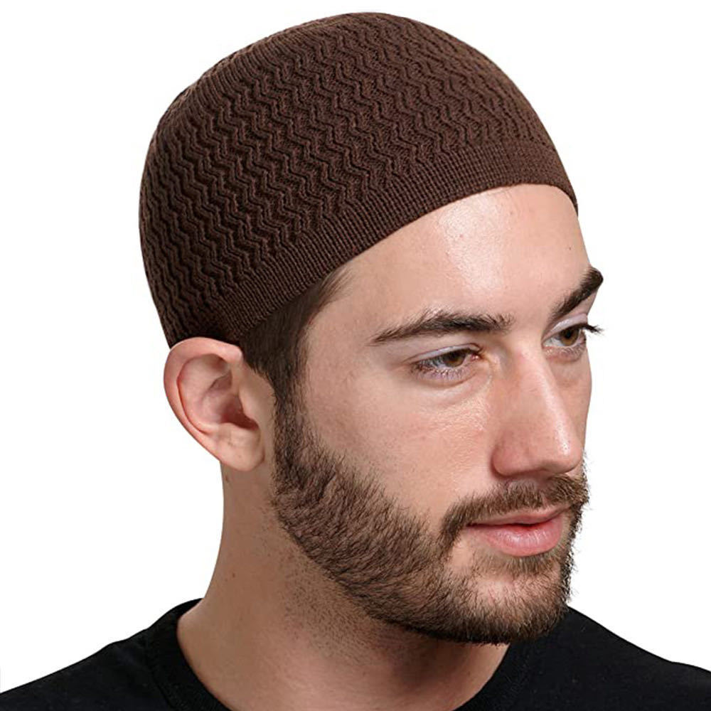 New Islamic Kufi Prayer Cap Egyptian Men’s Muslim Hat Crochet Knitted Headwear