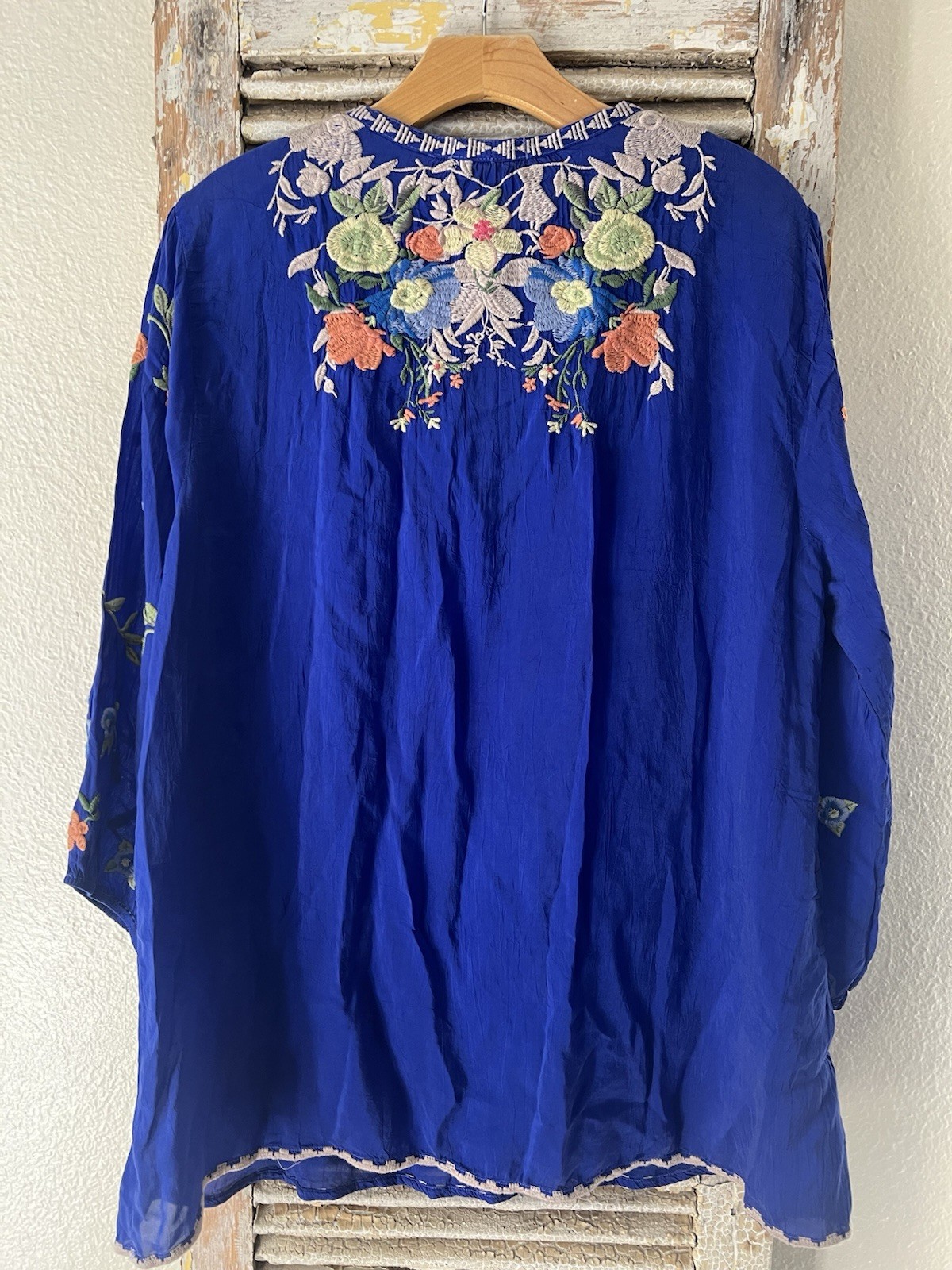 A1 Johnny Was Taifa Blouse Womens XL Blouse Tunic embroidered – Stunning!