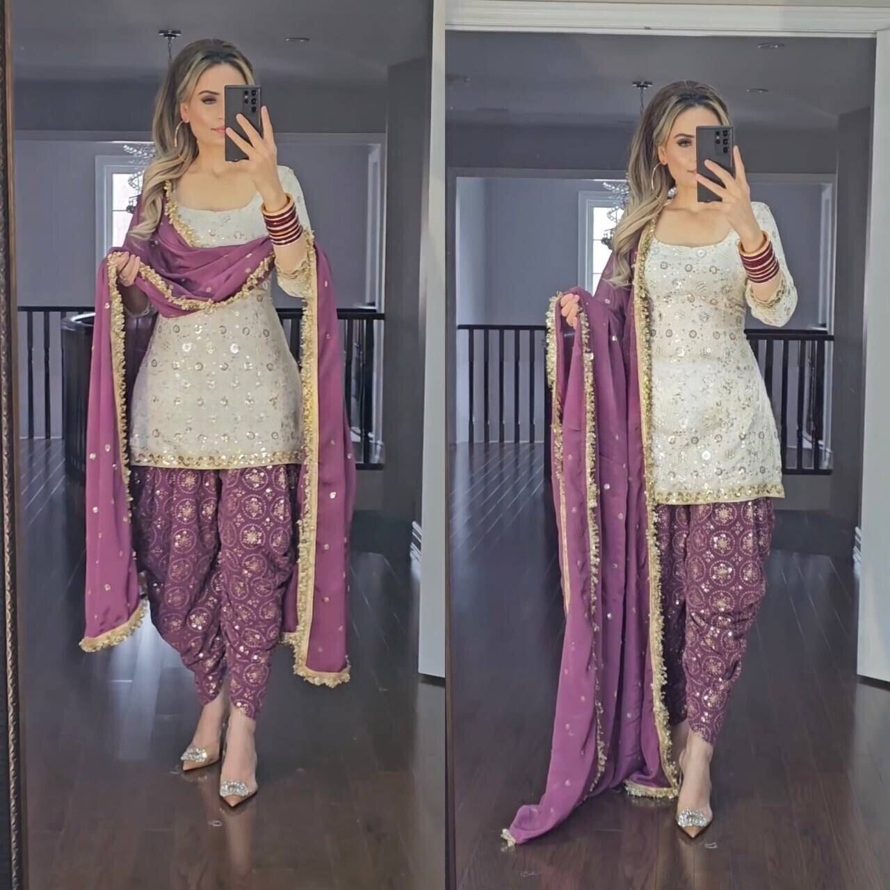 BOLLYWOOD SUIT PAKISTANI INDIAN WEDDING DHOTI SUIT SALWAR KAMEEZ PARTY WEAR EID