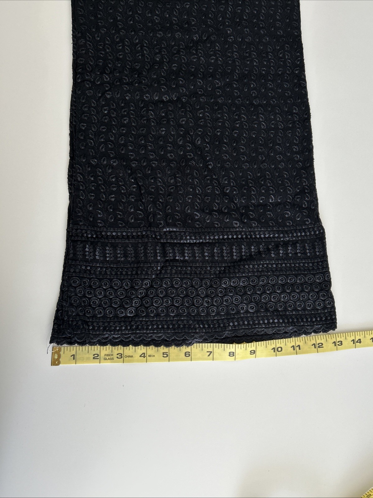Women Cotton BlenChikankari Palazzo Size-XXL Color-Black L-37 Btm-13” Hip-44”