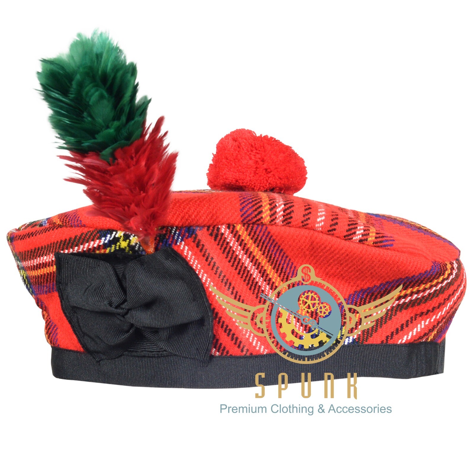 SCOTTISH BALMORAL Clan Tartan HAT – Kilt CAP – Highland Piper Balmoral CapsHat